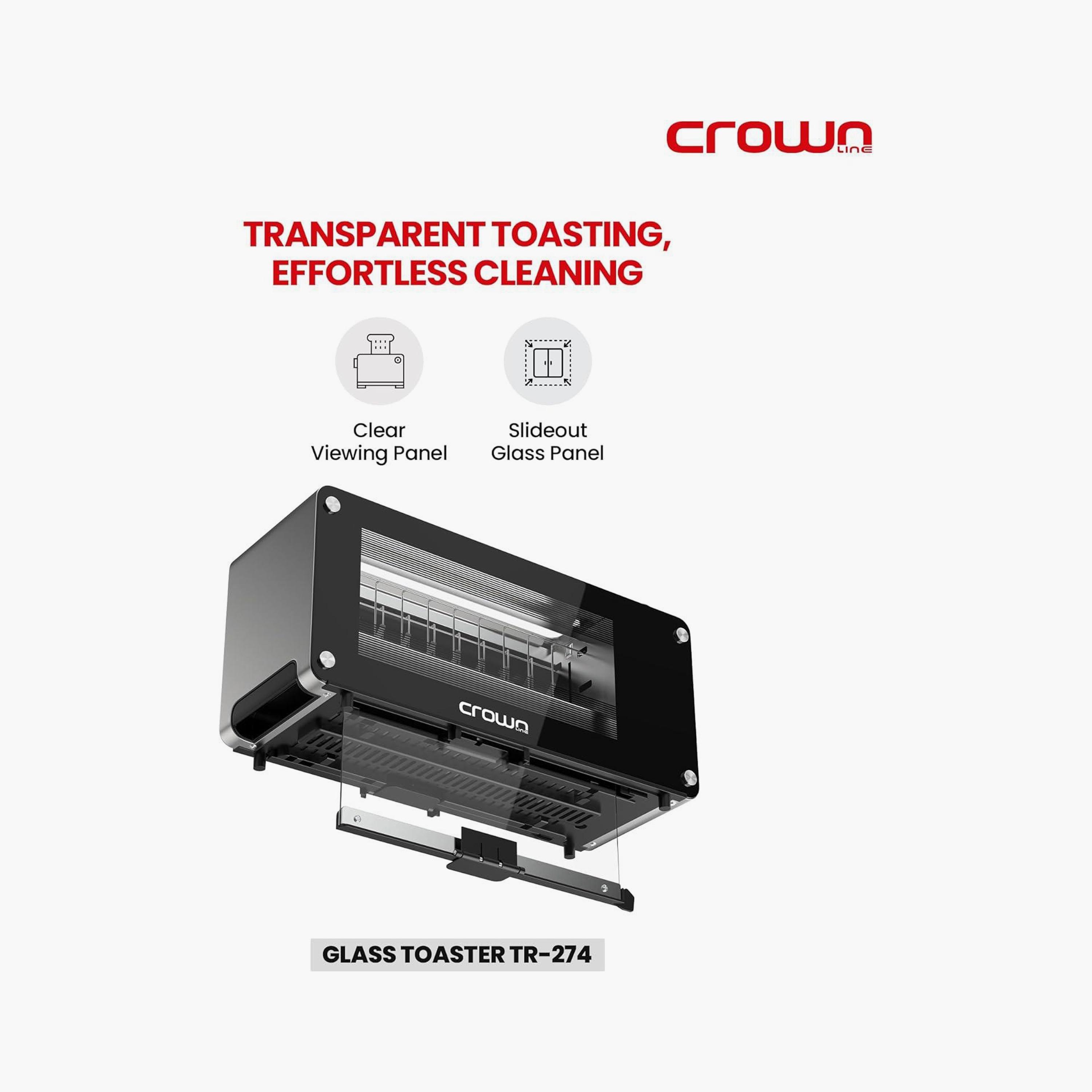 Crownline Long Slot 2 Slice Toaster | TR-274-household-appliances-kitchenappliances-toasters-image-4