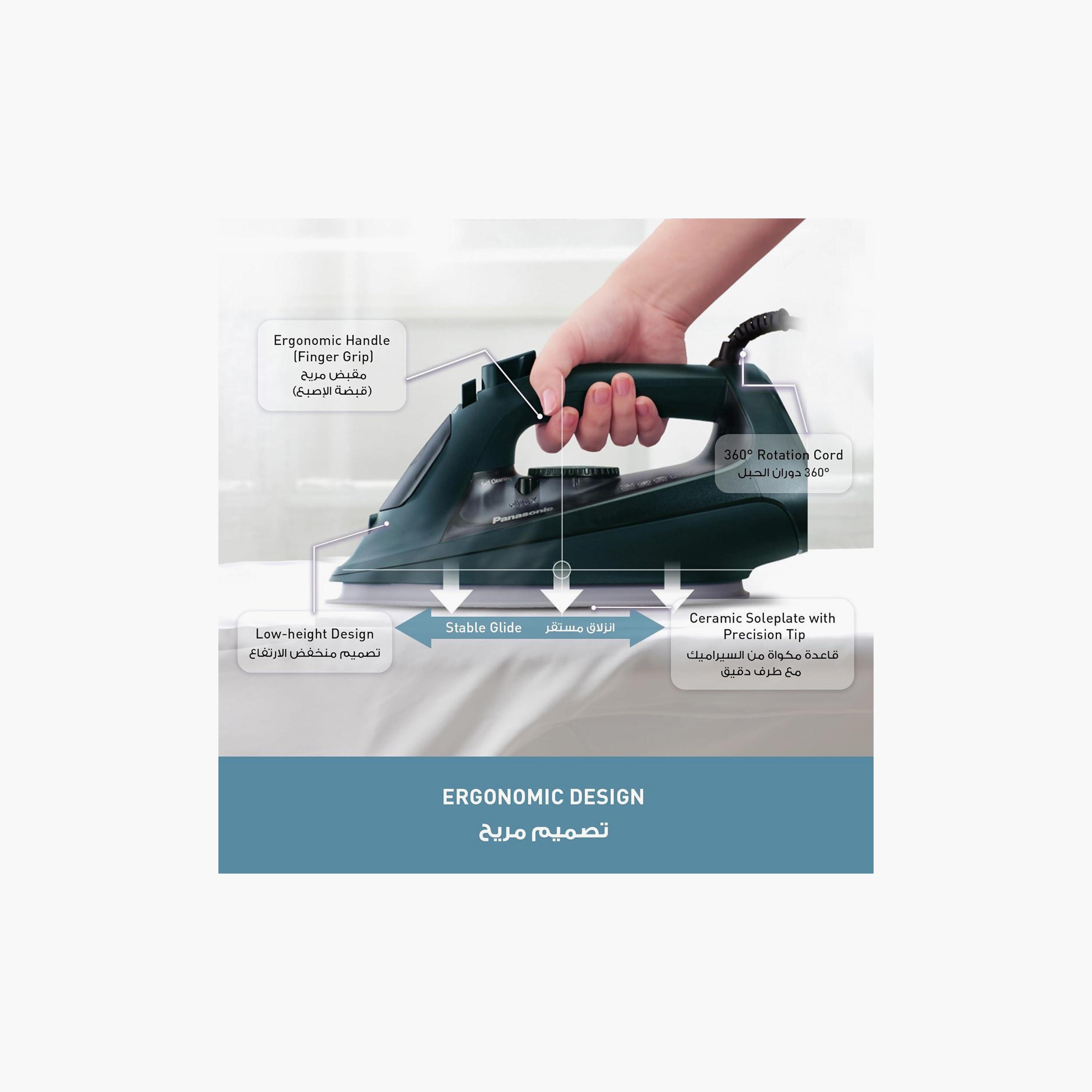 Panasonic Steam Iron Powerful 2400W Performance Ceramic soleplate Anti-Calc System | NI-U450GTH-household-appliances-homeappliances-ironandsteamers-image-5