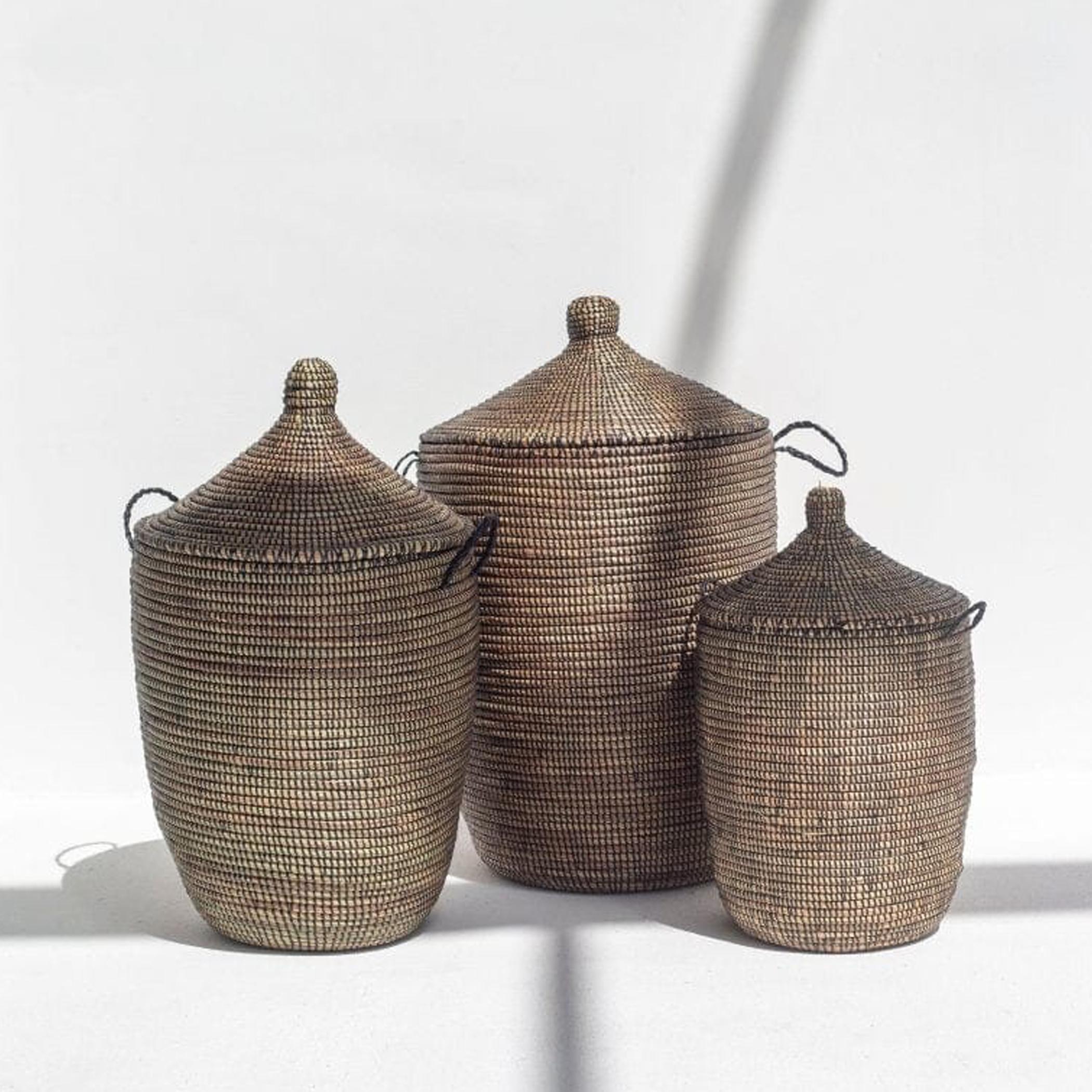 HomeKode Maisha 3-Piece Handmade Basket Set