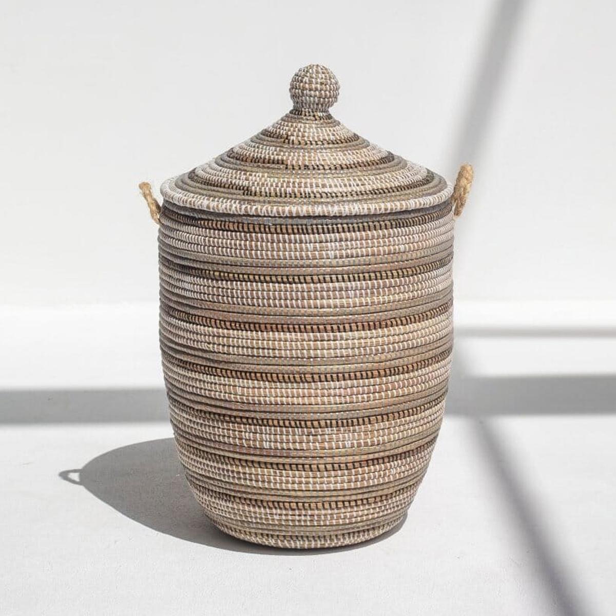 HomeKode Maisha Spira Handmade Basket - 50x50x80 cm