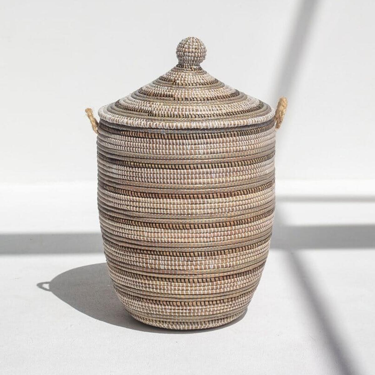 HomeKode Maisha Spira Handmade Basket - 36x36x58 cm