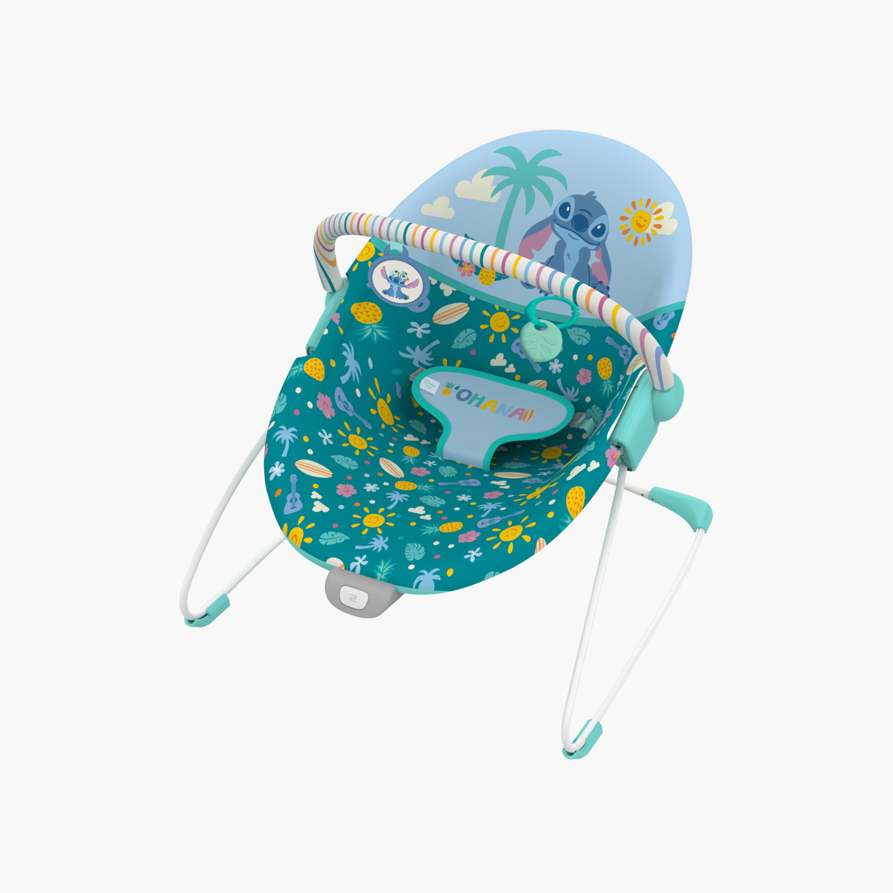 Bright Starts Stitch Ohana Paradise Vibrating Bouncer with 2-Piece Hanging Toys-baby-infantactivity-bouncers-image-1