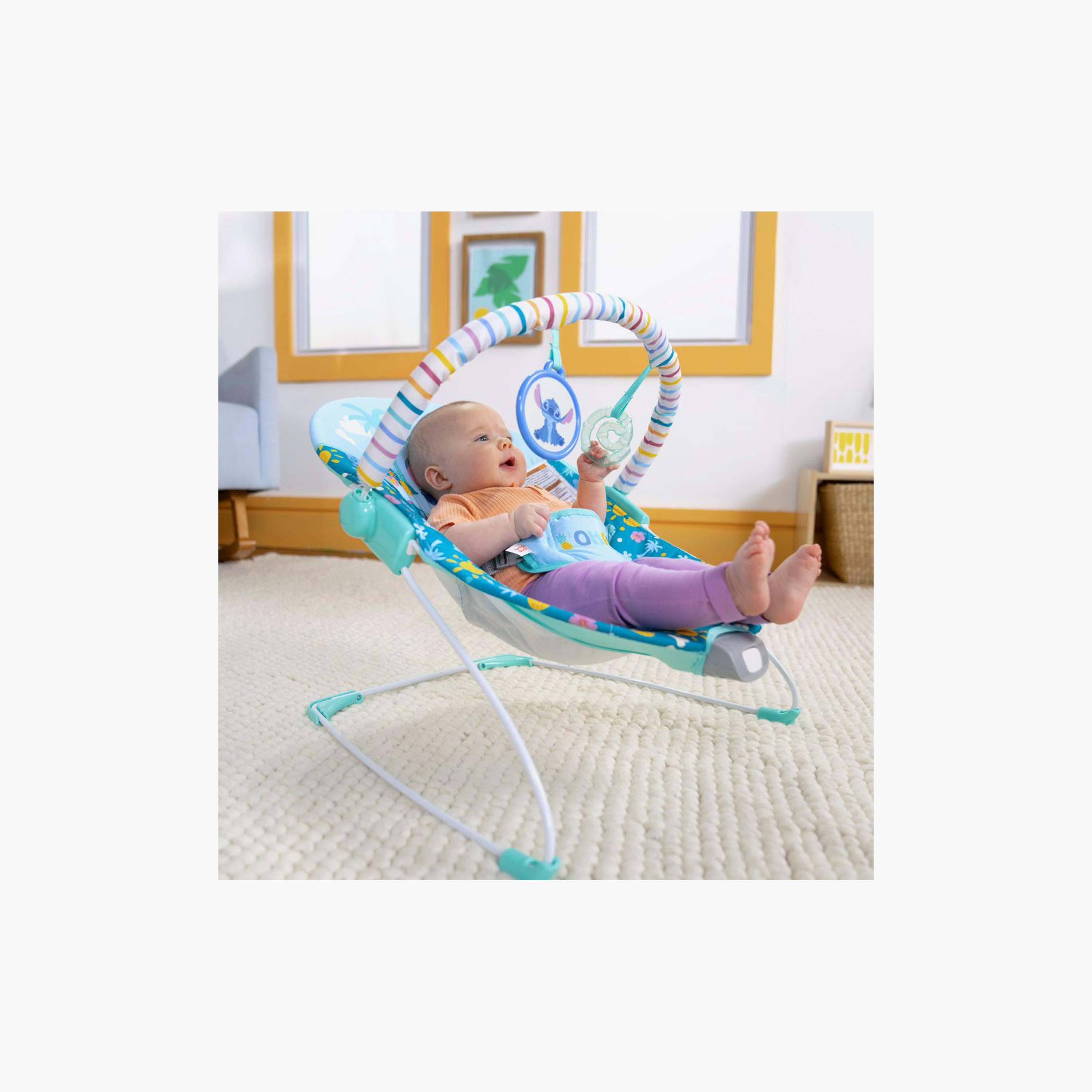 Bright Starts Stitch Ohana Paradise Vibrating Bouncer with 2-Piece Hanging Toys-baby-infantactivity-bouncers-image-3