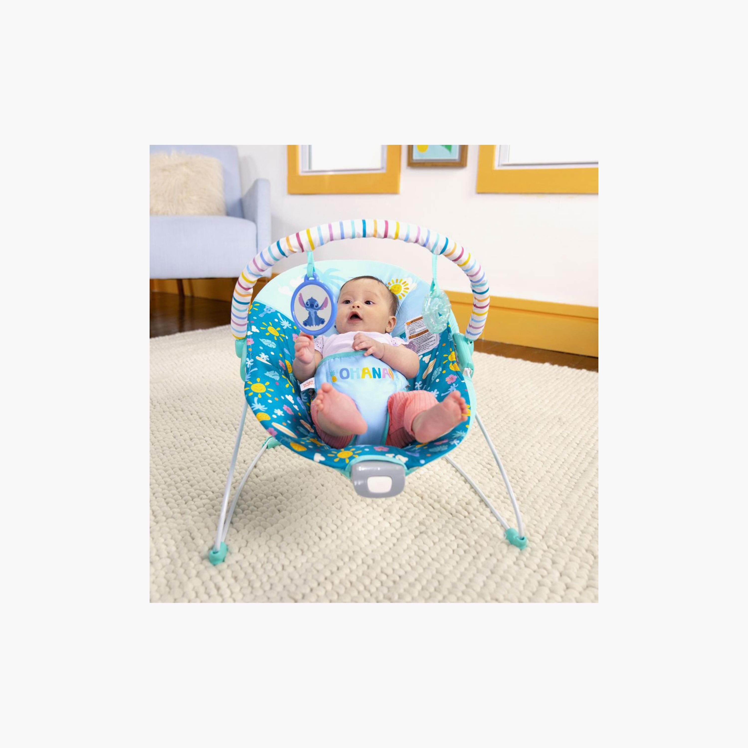 Bright Starts Stitch Ohana Paradise Vibrating Bouncer with 2-Piece Hanging Toys-baby-infantactivity-bouncers-image-4