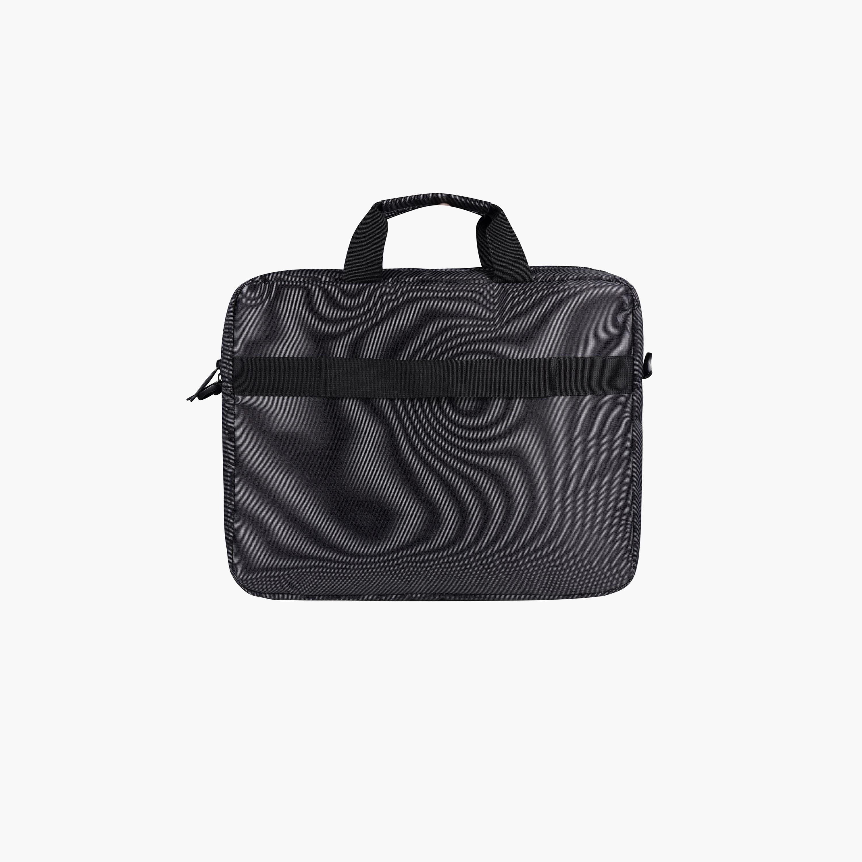 Volkano Logo Detail Laptop Bag with Top Handles, Shoulder Strap and Zipper-men-bags-image-3