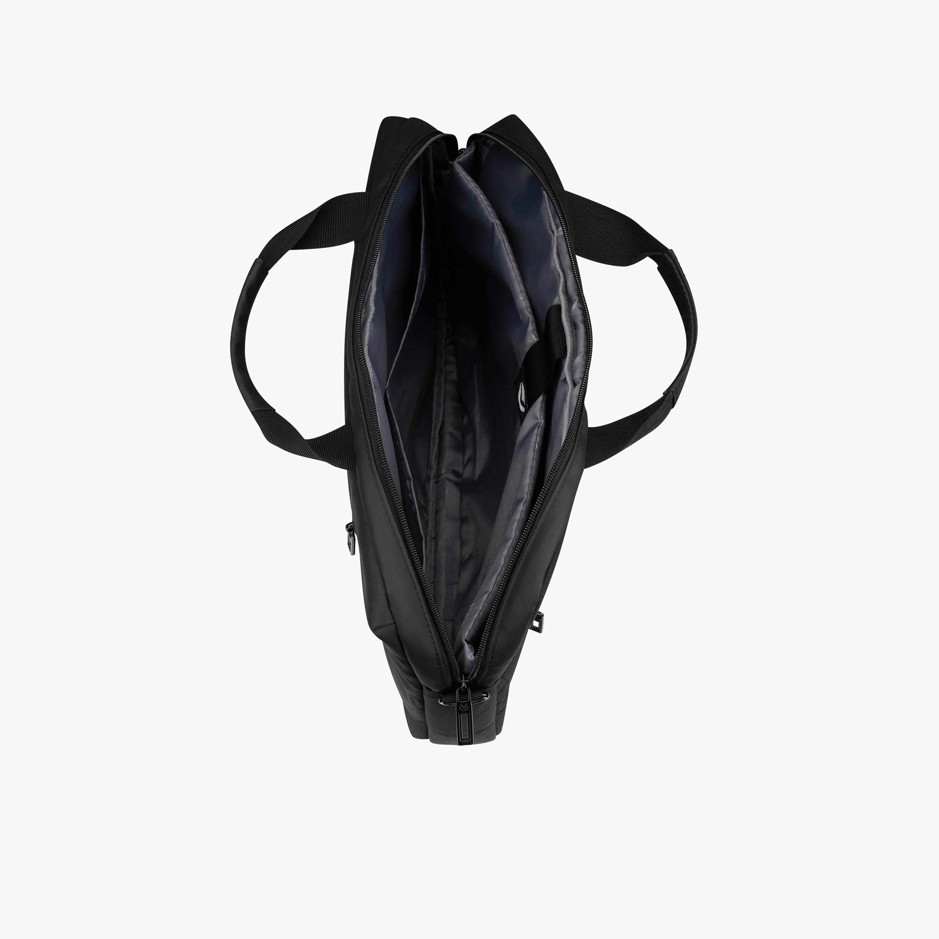 Volkano Logo Detail Laptop Bag with Top Handles, Shoulder Strap and Zipper-men-bags-image-4