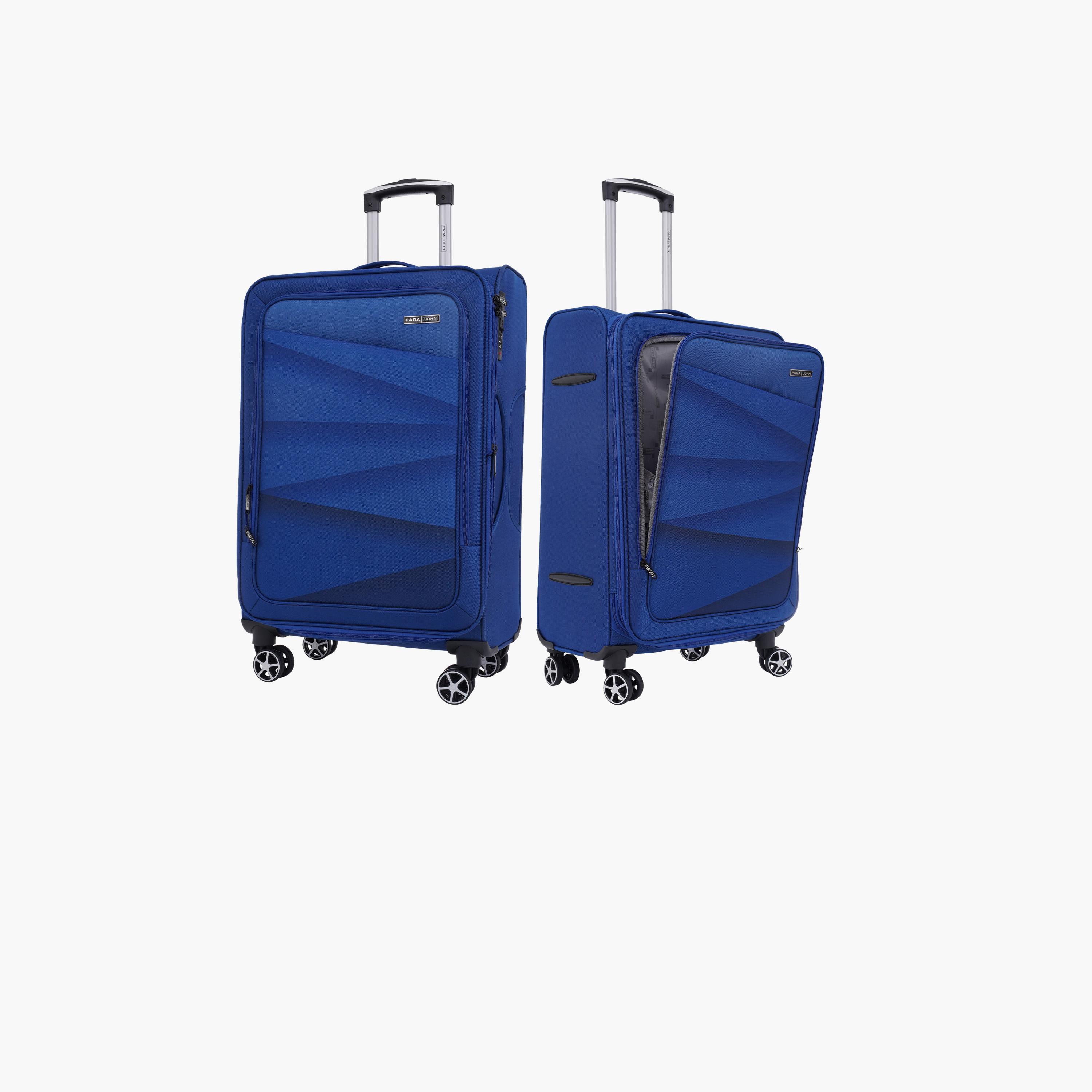 Para John Shadow Set of 3 Nylon Soft Sided 4-Wheeler Spinner Trolley Bag with Combination Lock-travel-luggagesandbags-luggage-image-3