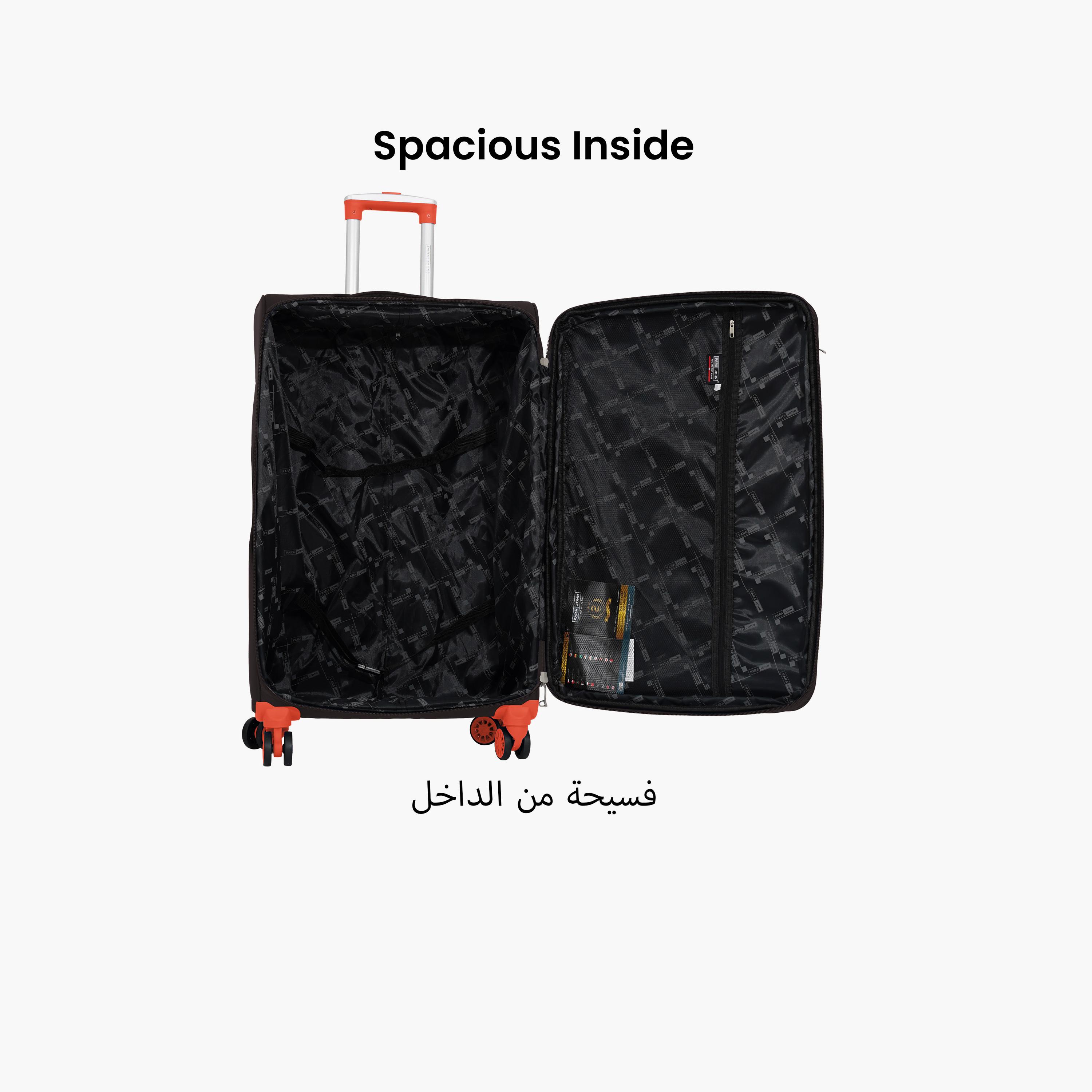 Para John Hyper Trek Set of 3 Nylon Soft Sided 4-Wheeler Spinner Trolley Bag with Combination Lock-travel-luggagesandbags-luggage-image-6