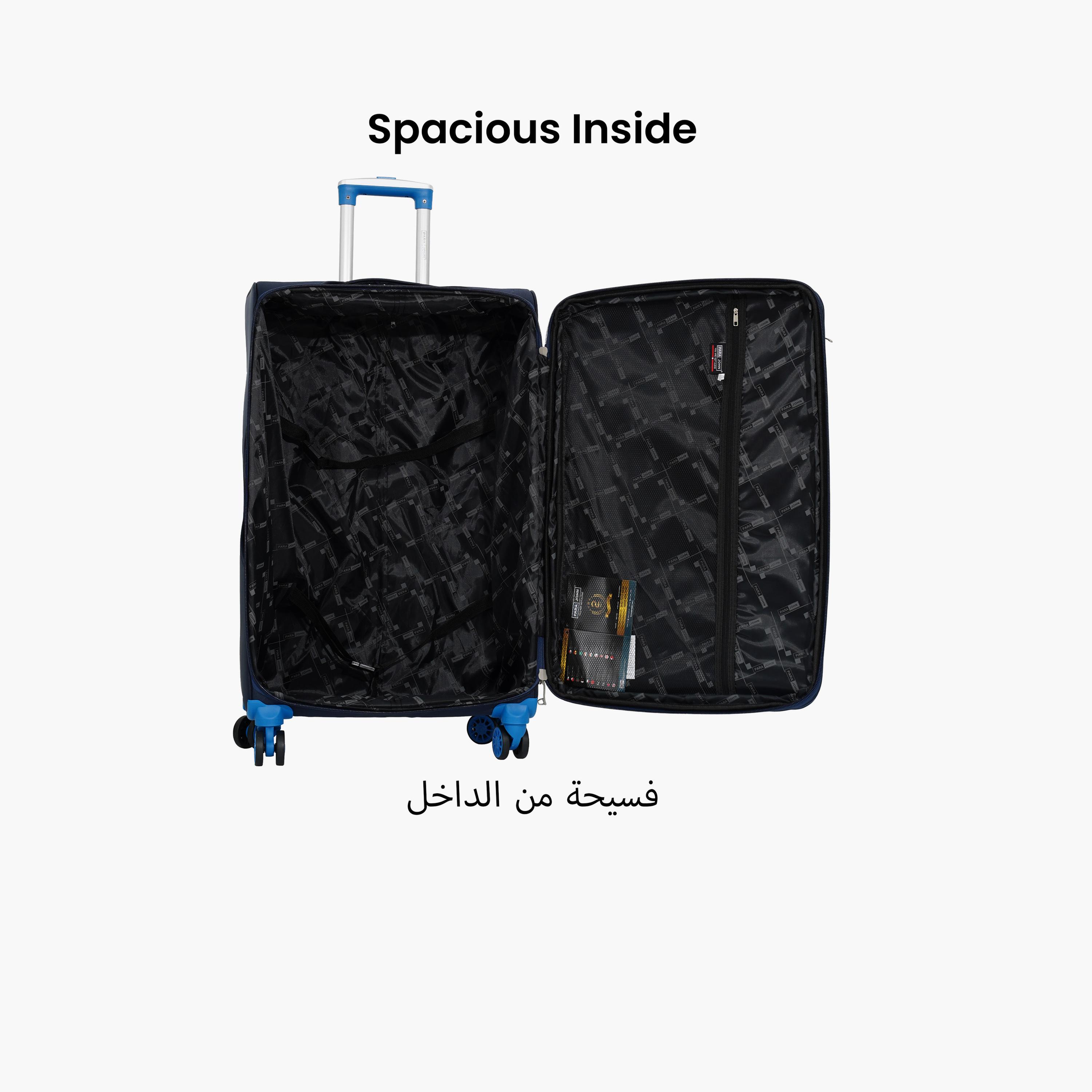 Para John Hyper Trek Set of 3 Nylon Soft Sided 4-Wheeler Spinner Trolley Bag with Combination Lock-travel-luggagesandbags-luggage-image-6