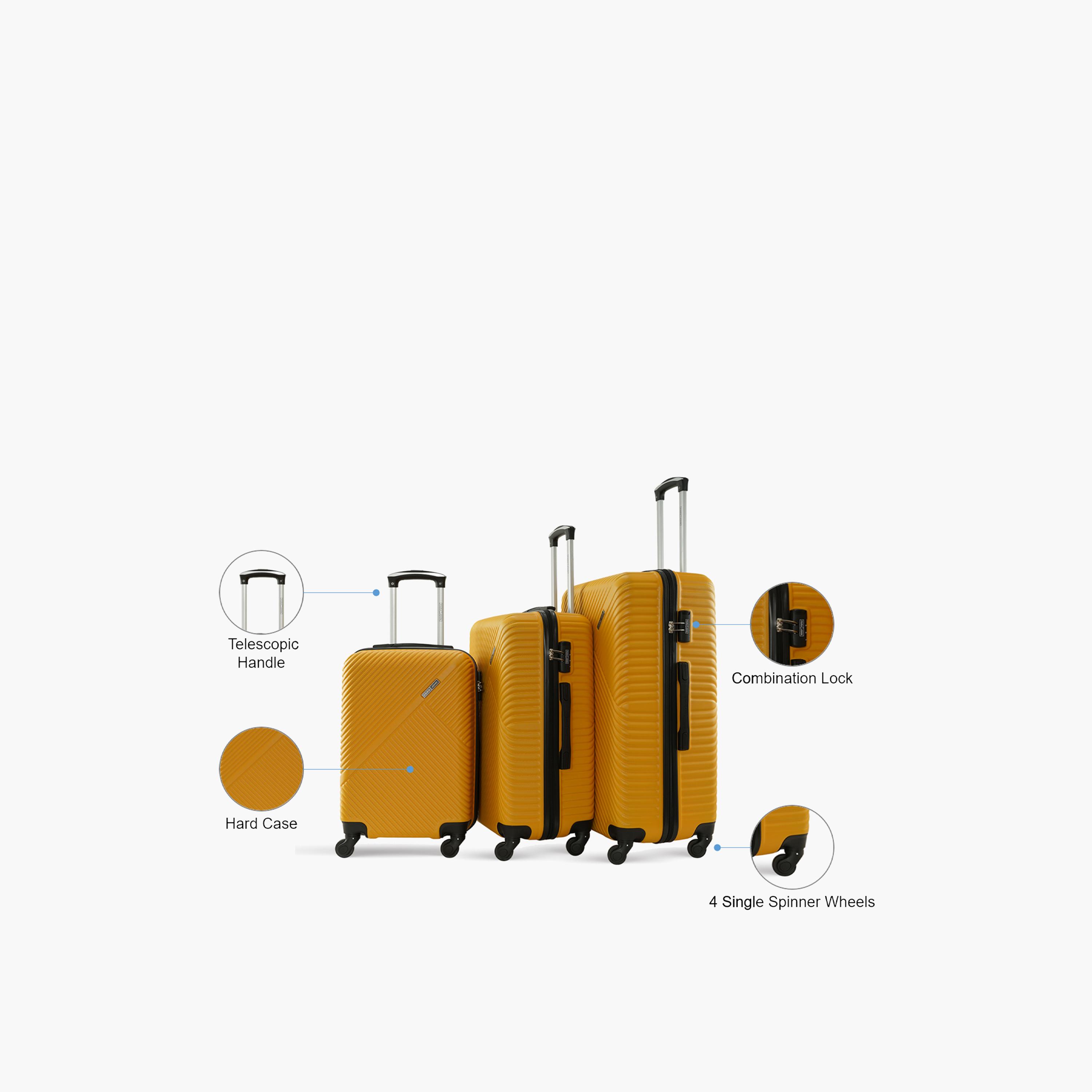 Para John Set of 3 ABS Hard Sided 4-Wheeler Spinner Trolley Bag with Combination Lock-travel-luggagesandbags-luggage-image-2