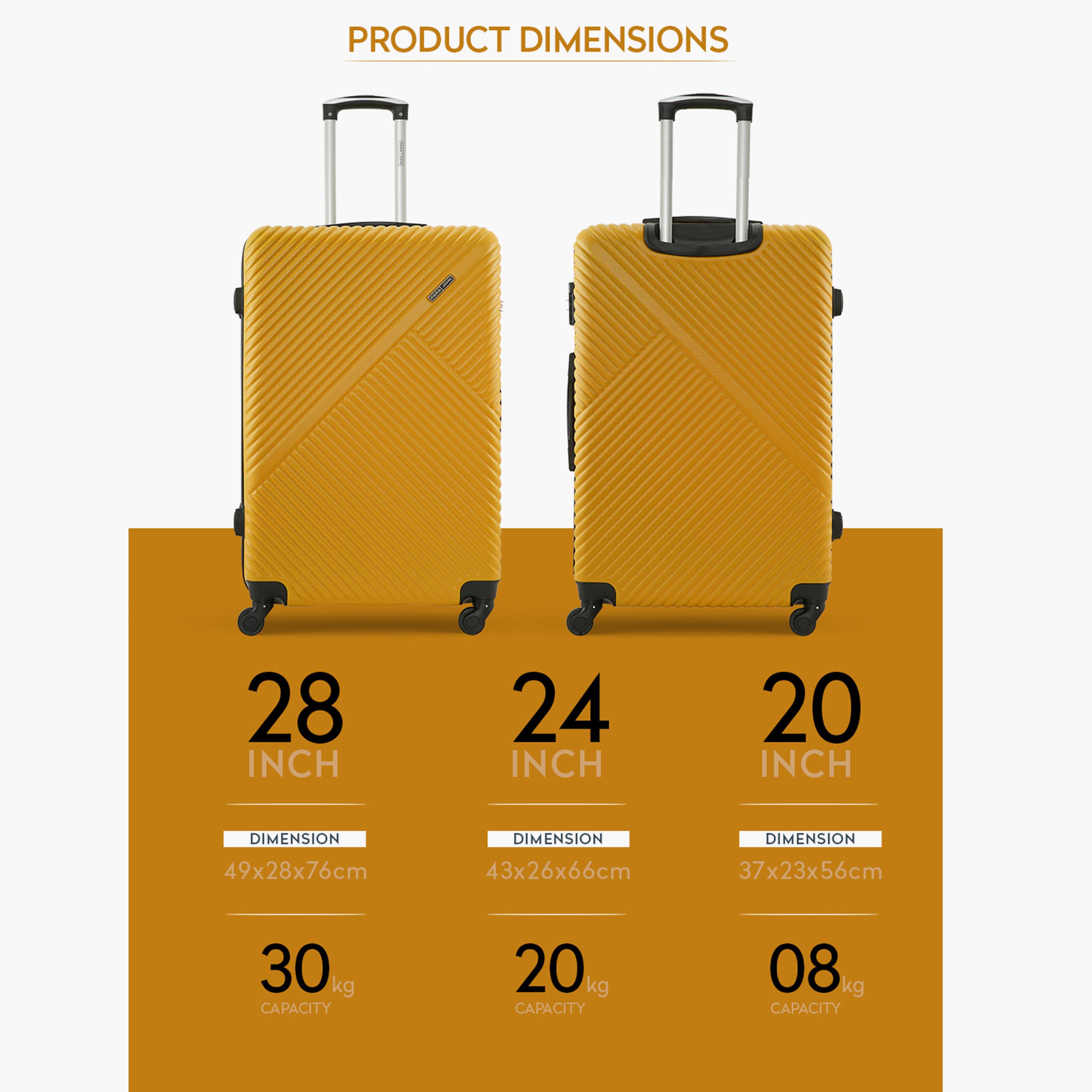 Para John Set of 3 ABS Hard Sided 4-Wheeler Spinner Trolley Bag with Combination Lock-travel-luggagesandbags-luggage-image-5