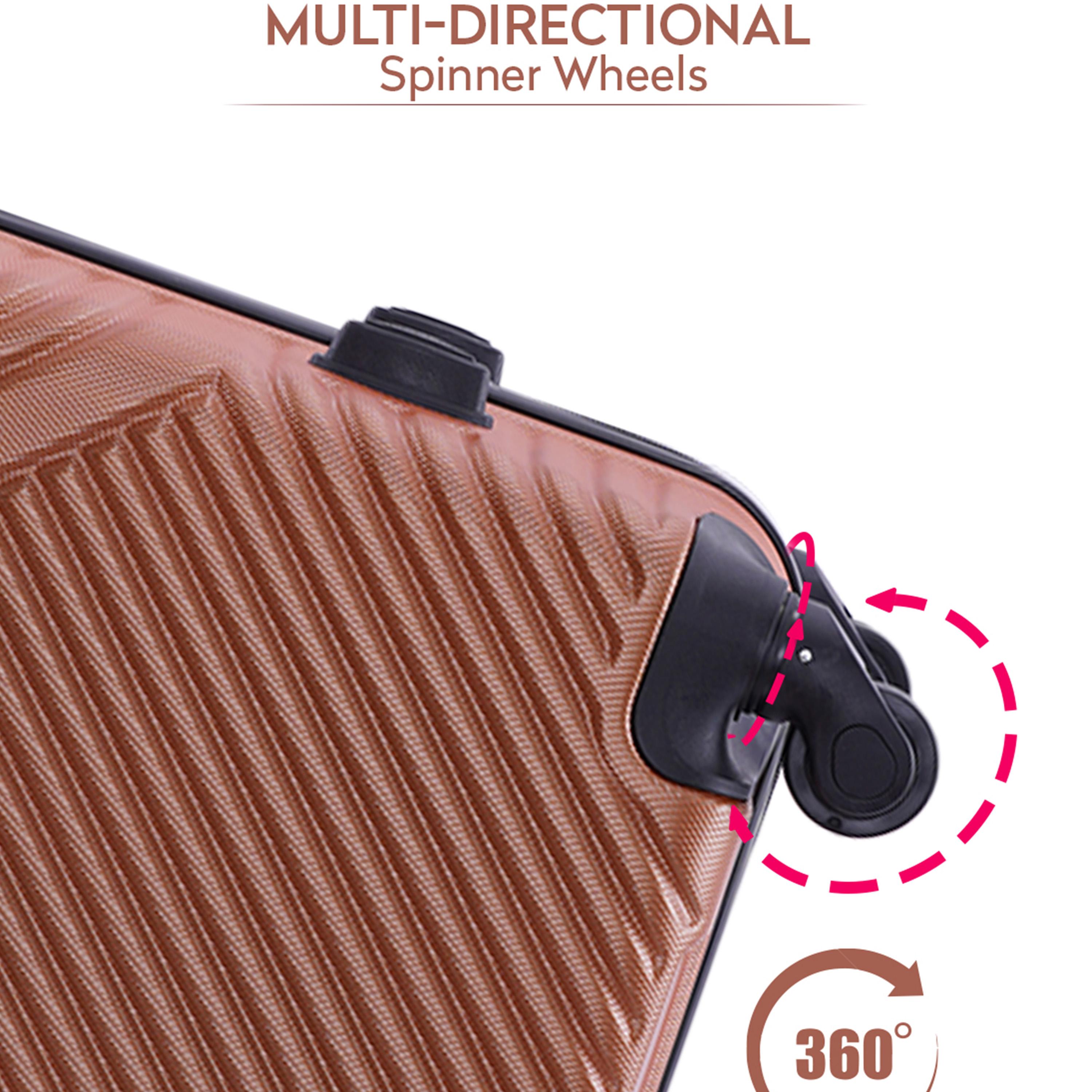 Para John Set of 3 ABS Hard Sided 4-Wheeler Spinner Trolley Bag with Combination Lock-travel-luggagesandbags-luggage-image-4