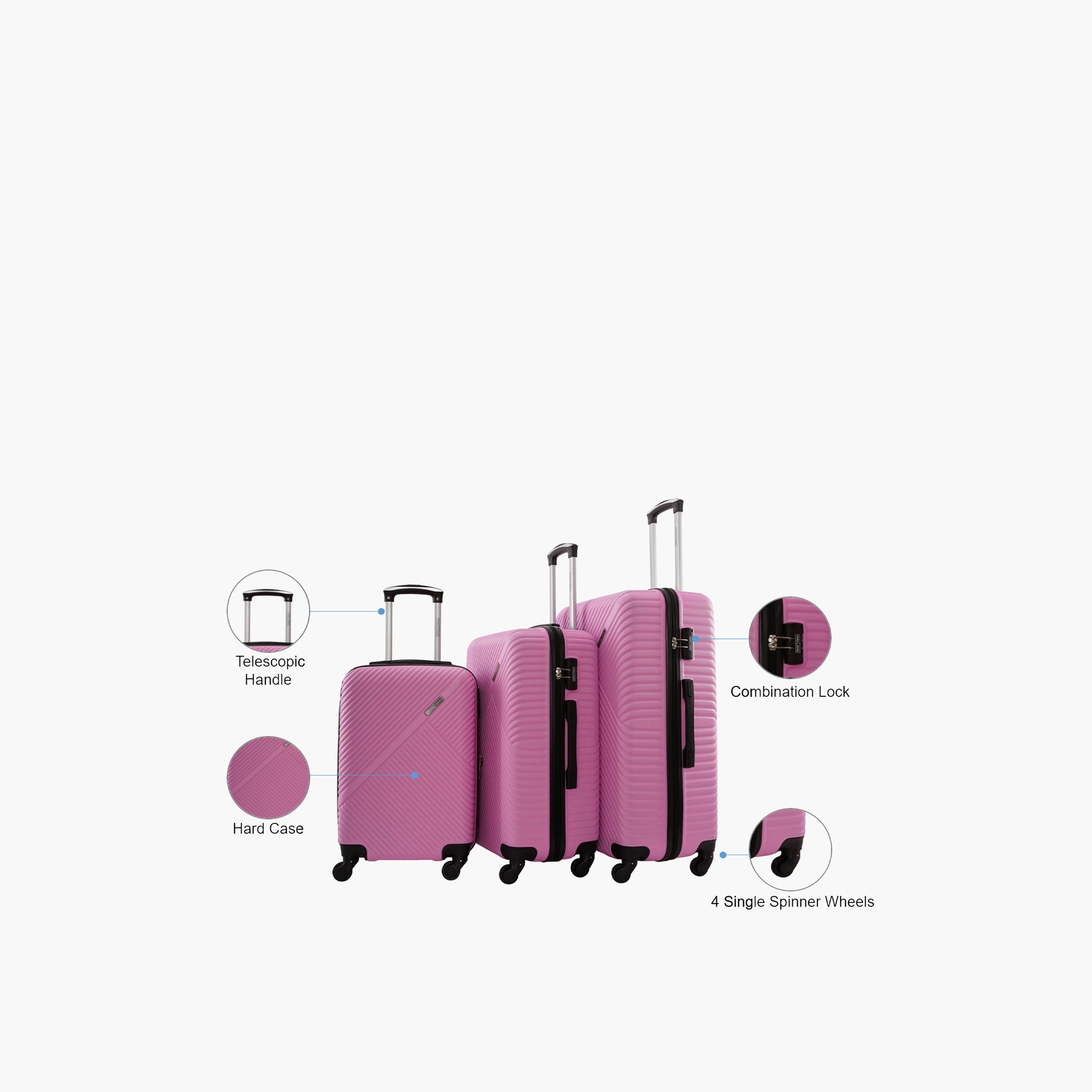 Para John Set of 3 ABS Hard Sided 4-Wheeler Spinner Trolley Bag with Combination Lock-travel-luggagesandbags-luggage-image-2