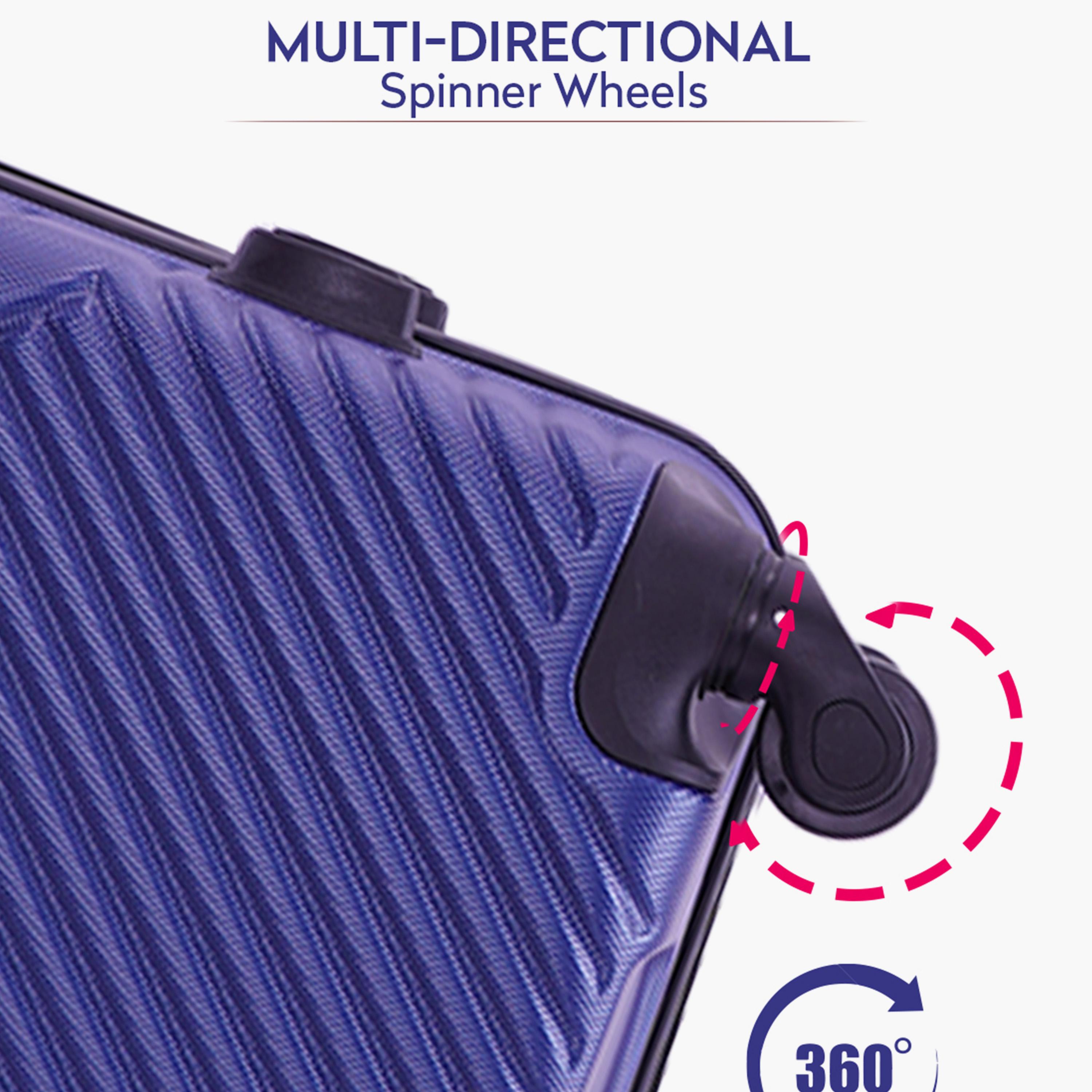 Para John Set of 3 ABS Hard Sided 4-Wheeler Spinner Trolley Bag with Combination Lock-travel-luggagesandbags-luggage-image-4