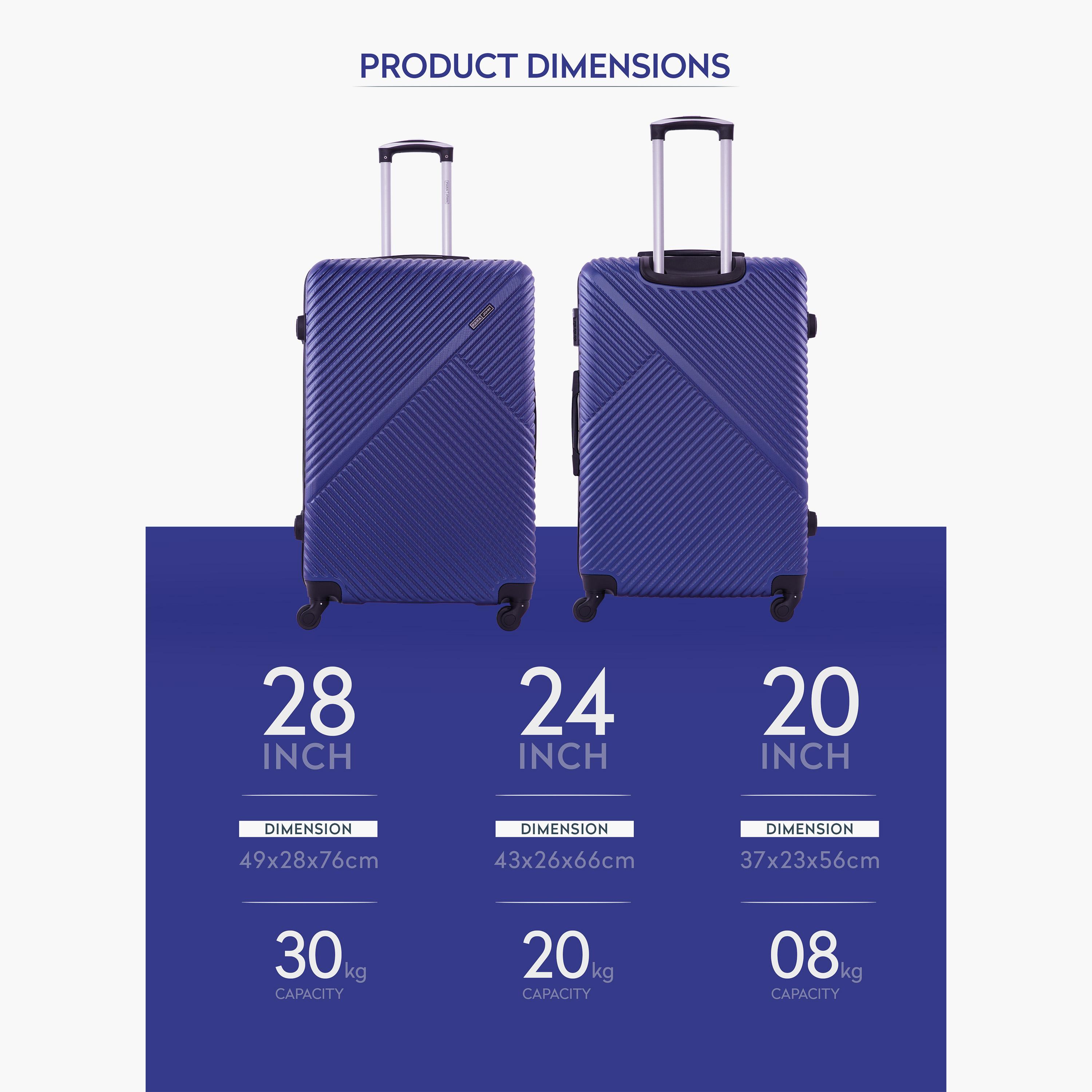 Para John Set of 3 ABS Hard Sided 4-Wheeler Spinner Trolley Bag with Combination Lock-travel-luggagesandbags-luggage-image-5