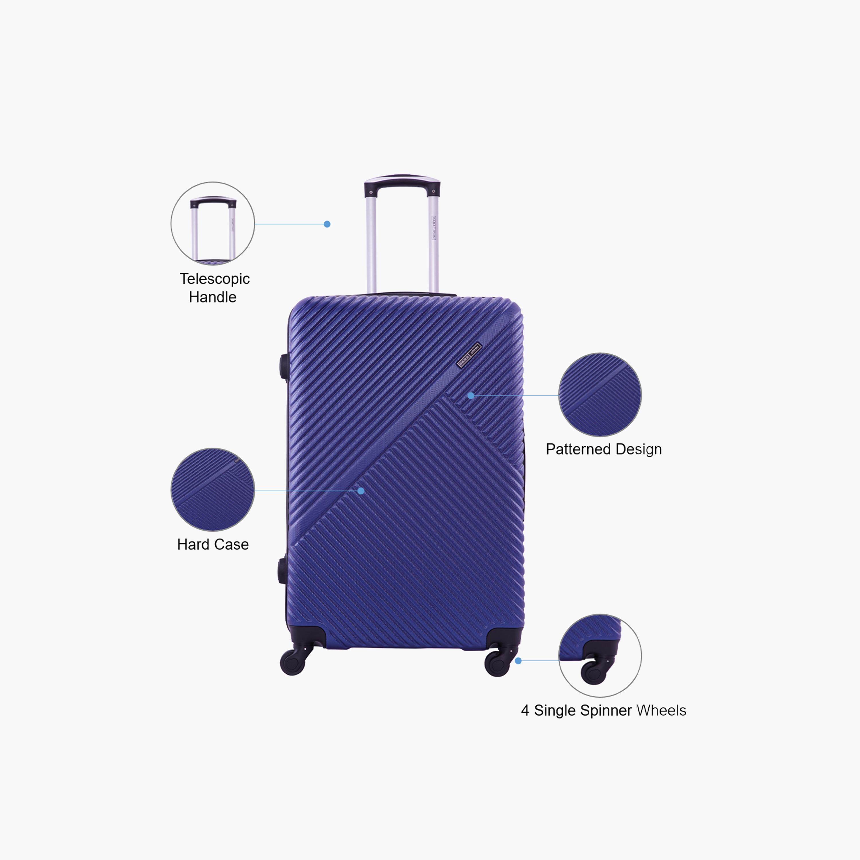 Para John Vizro 50.8 CM Small Cabin ABS Hard Sided 4-Wheeler Spinner Trolley Bag with Combination Lock-travel-luggagesandbags-luggage-image-3