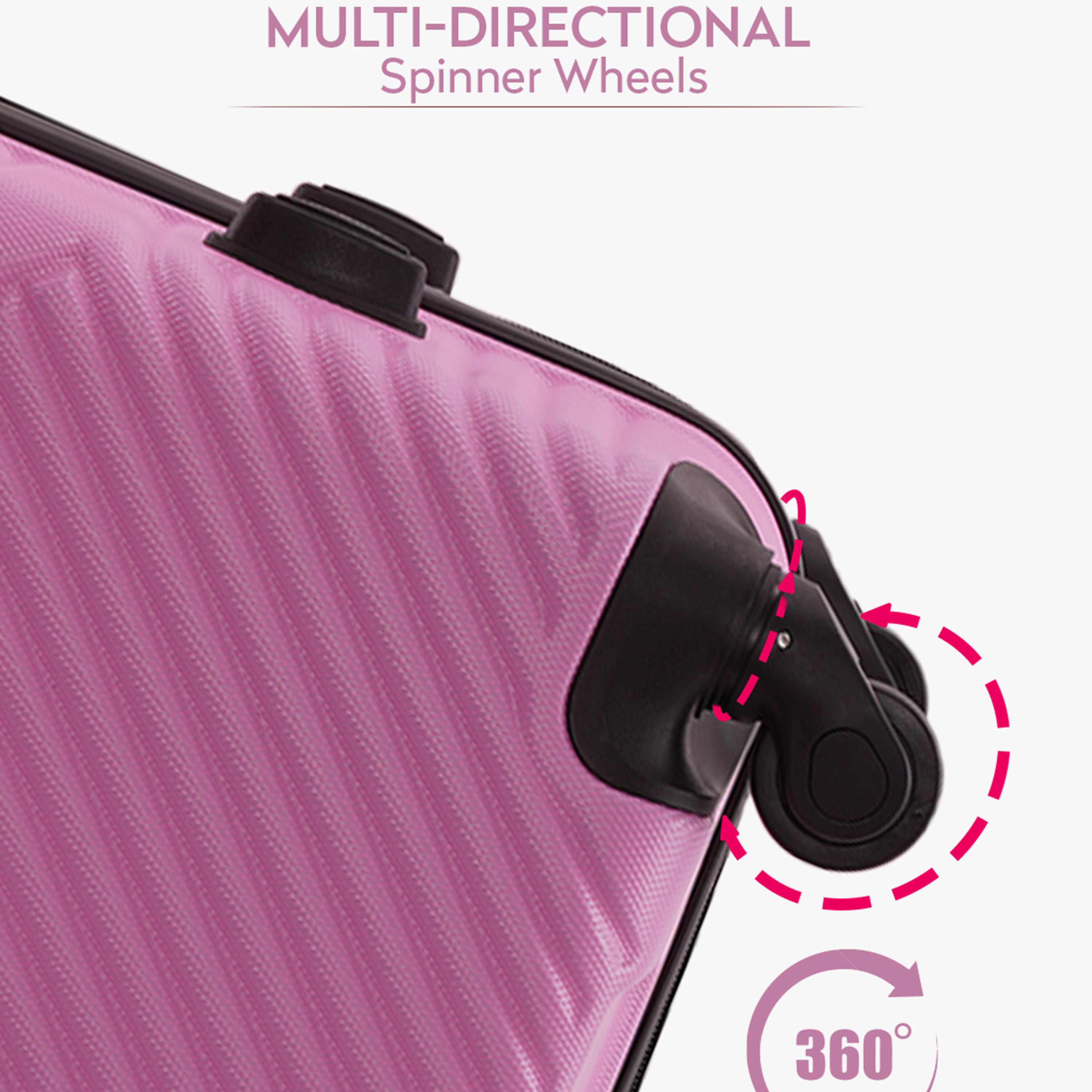 Para John Vizro 60.96 CM Medium Check-in ABS Hard Sided 4-Wheeler Spinner Trolley Bag with Combination Lock-travel-luggagesandbags-luggage-image-6