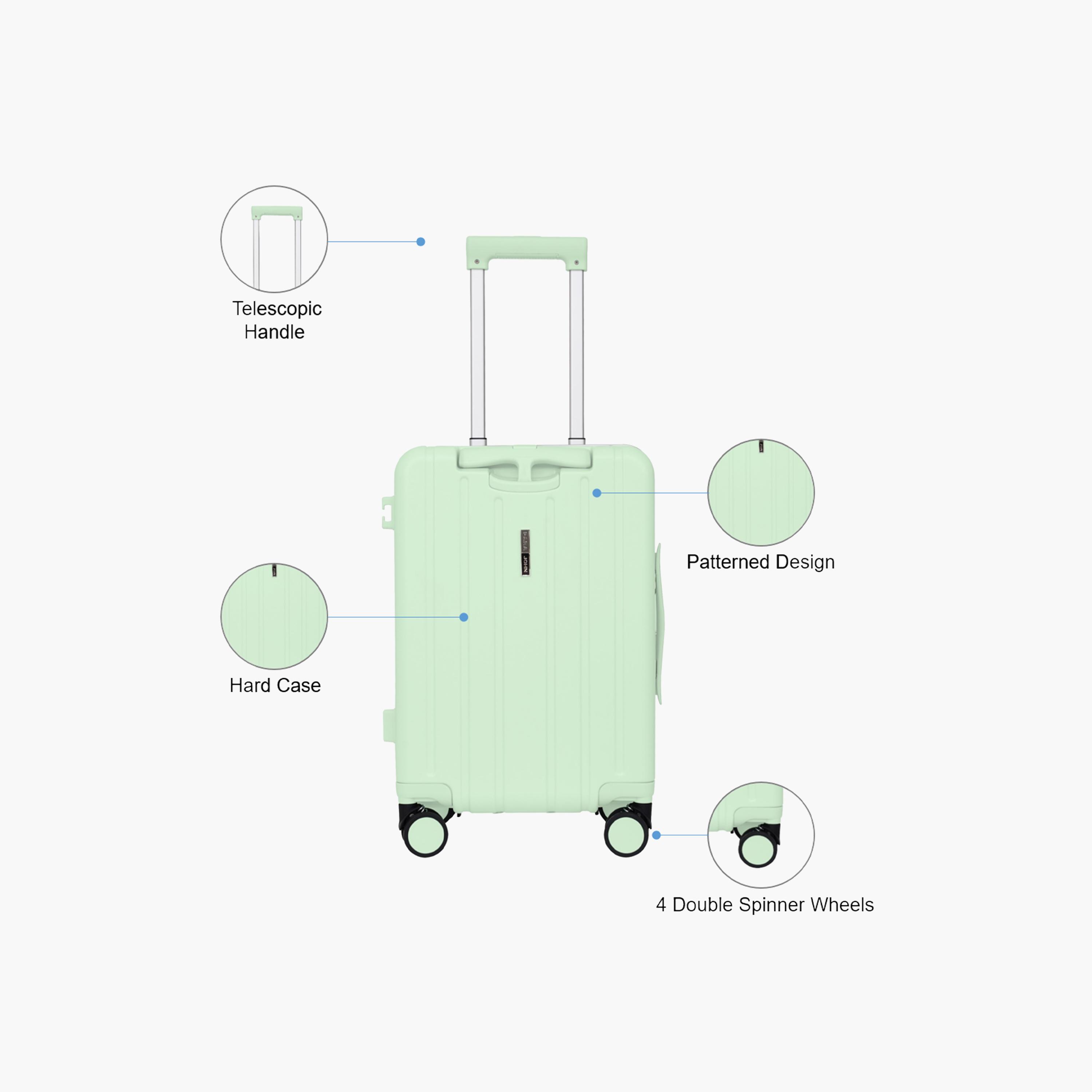 Para John BabyRide 50.8 CM Small Cabin Polycarbonate with ABS Hard Sided 4-Wheeler Spinner Trolley Bag with Combination Lock-travel-luggagesandbags-luggage-image-3