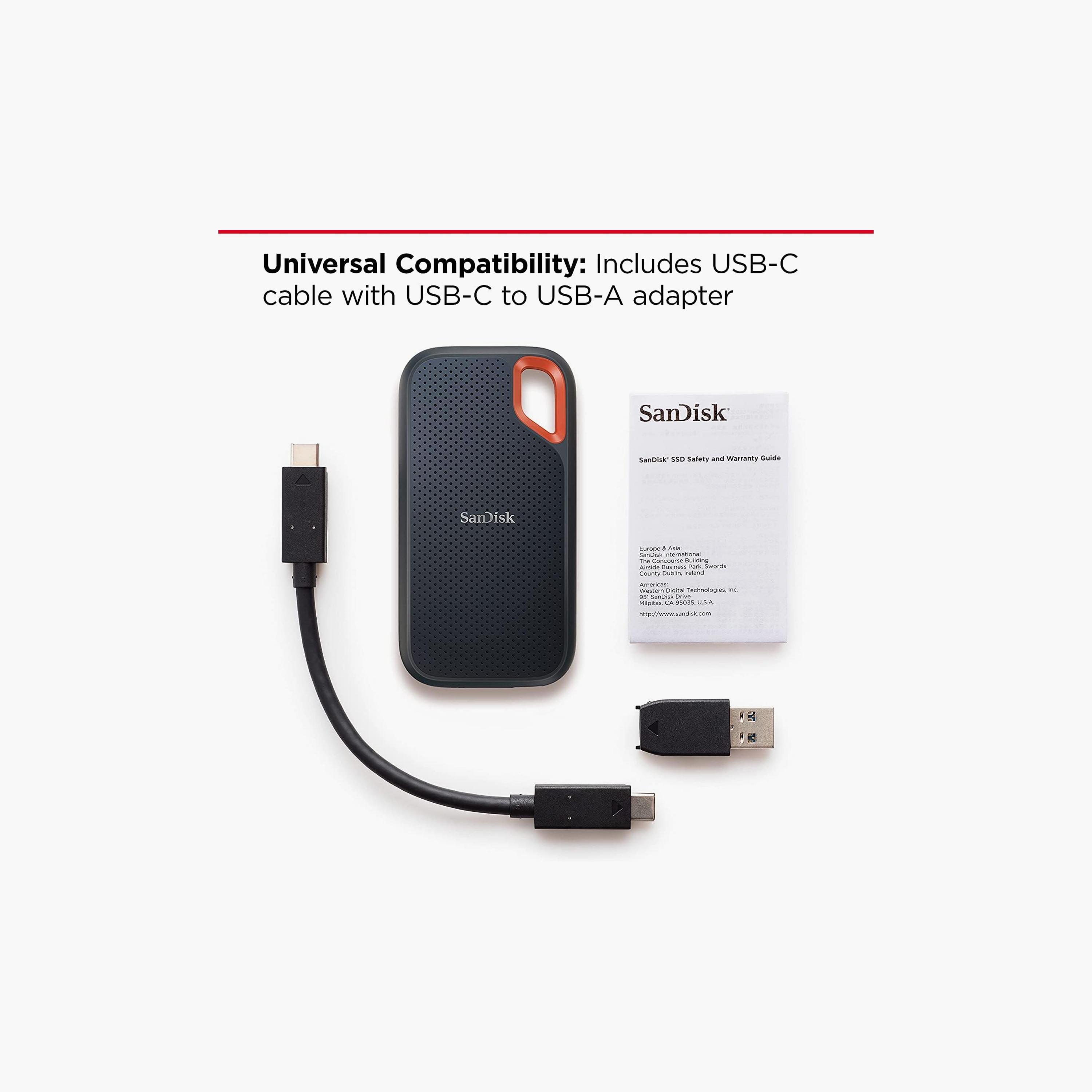 سانديسك إكستريم إس إس دي محمول 1 تيرابايت 1050 ميجابايت/ثانية | SDSSDE61-1T00-G25-electronics-accessories-computeraccesories-image-2