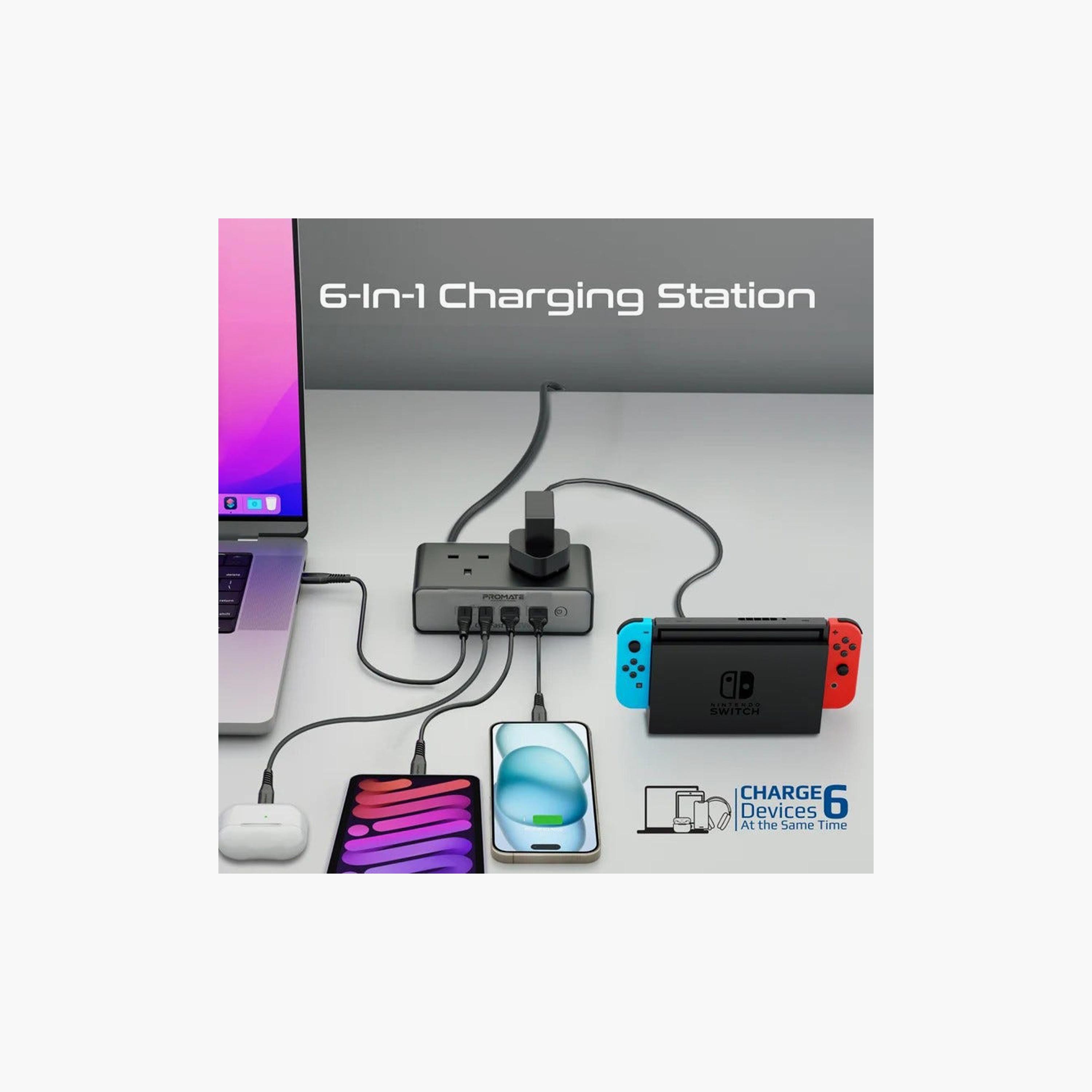 Promate 65 W PD Ganfast Charging Station With Dual Socket 2 Meter Cable Length | POWERBRIX2-GAN65-electronics-accessories-mobileaccesories-image-2