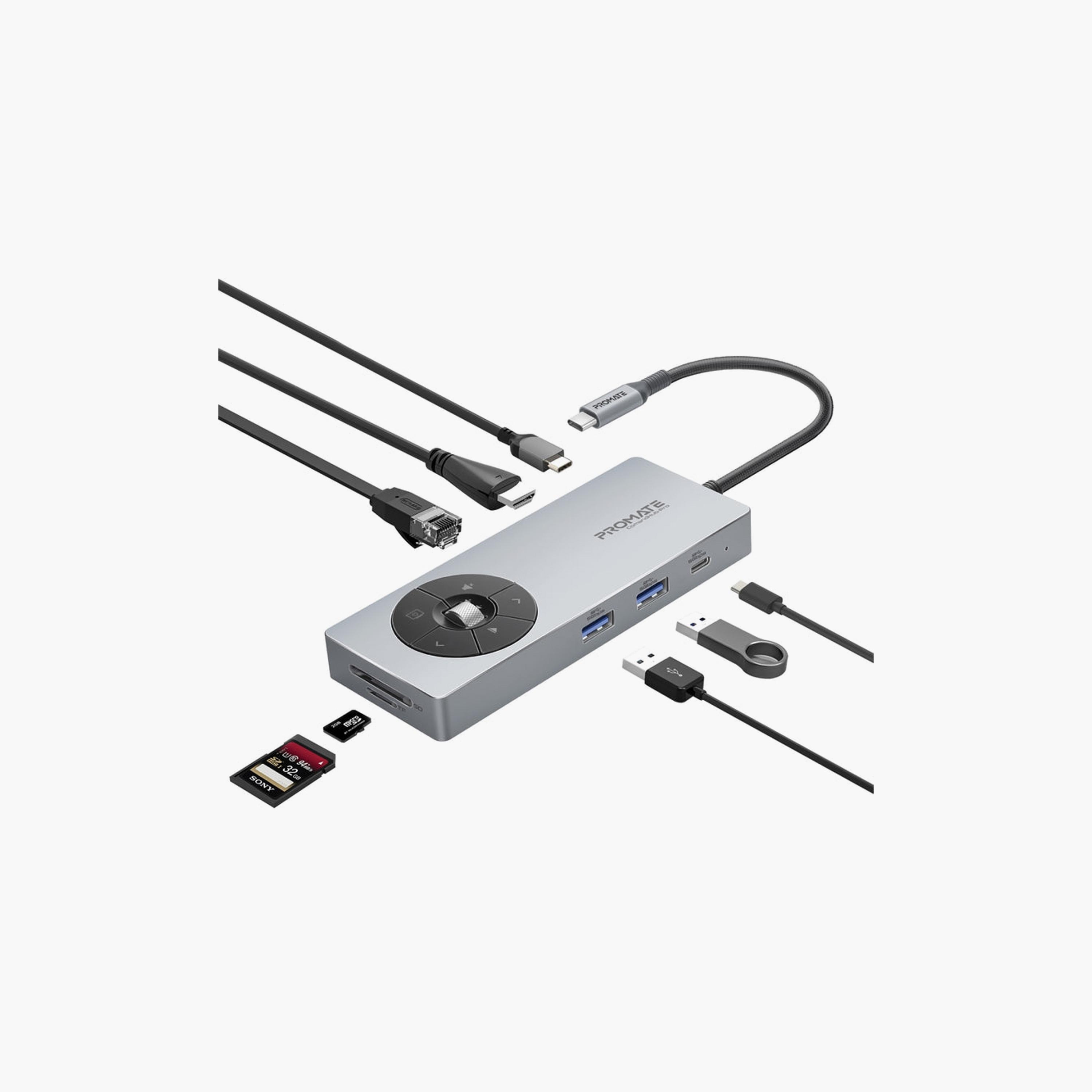 Promate 14 In 1 Highspeed Multiport USBC C Hub With 100W PD Passthrough & Multimedia Controls-electronics-accessories-computeraccesories-image-1