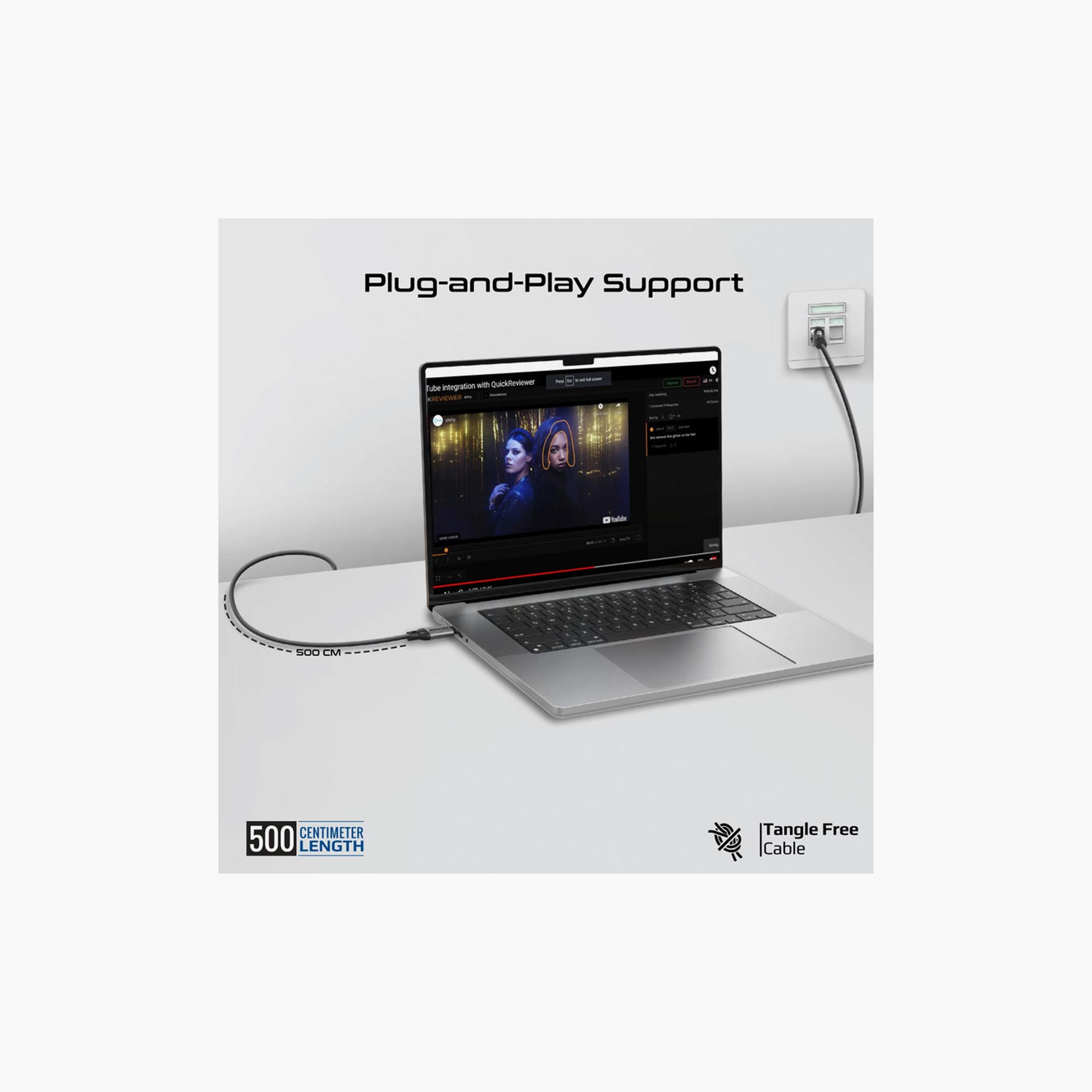 Promate High Speed USB C To RJ45 Giabit Ethernet Cable Plug and Play | CLINK-RJ45-electronics-accessories-computeraccesories-image-4