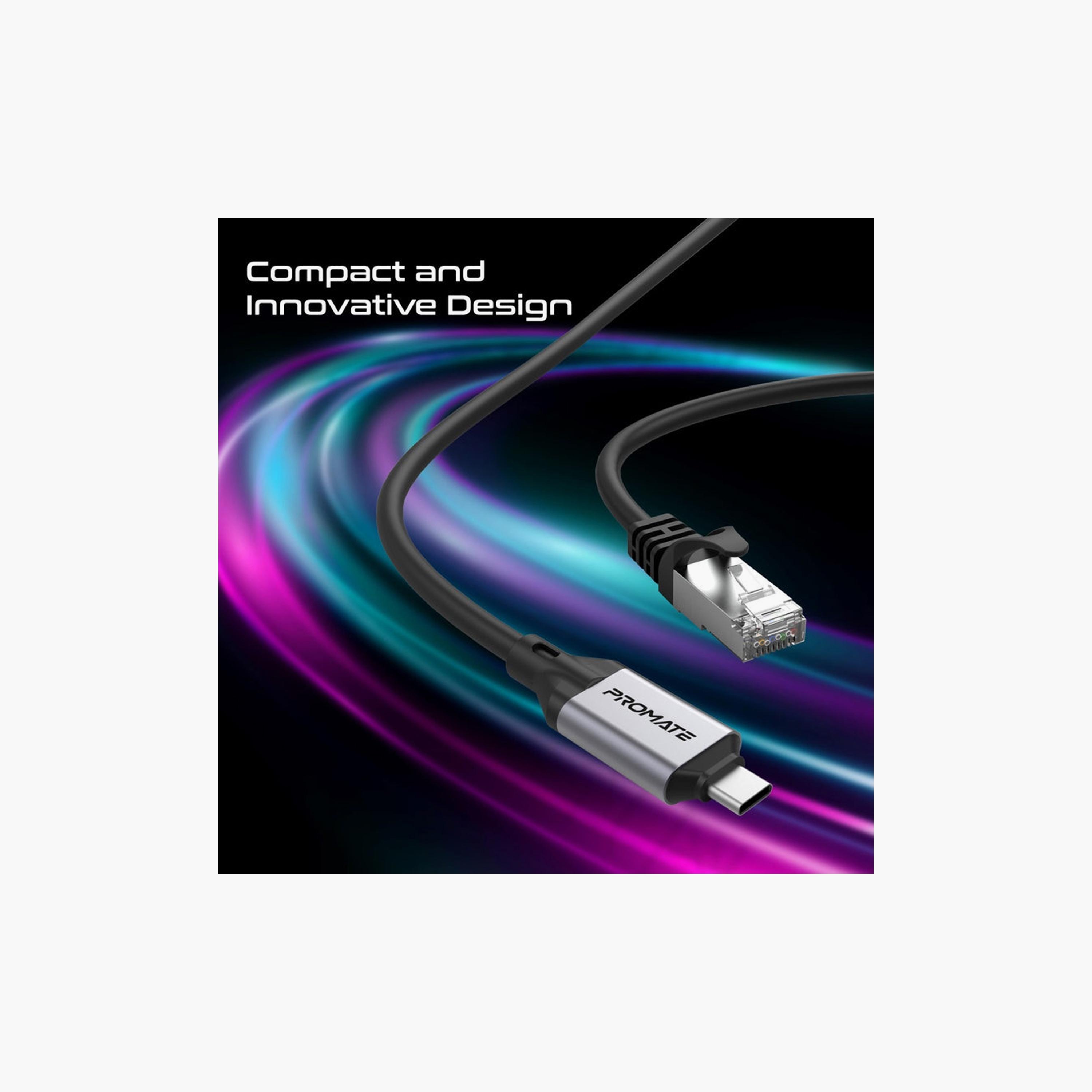 Promate High Speed USB C To RJ45 Giabit Ethernet Cable Plug and Play | CLINK-RJ45-electronics-accessories-computeraccesories-image-7