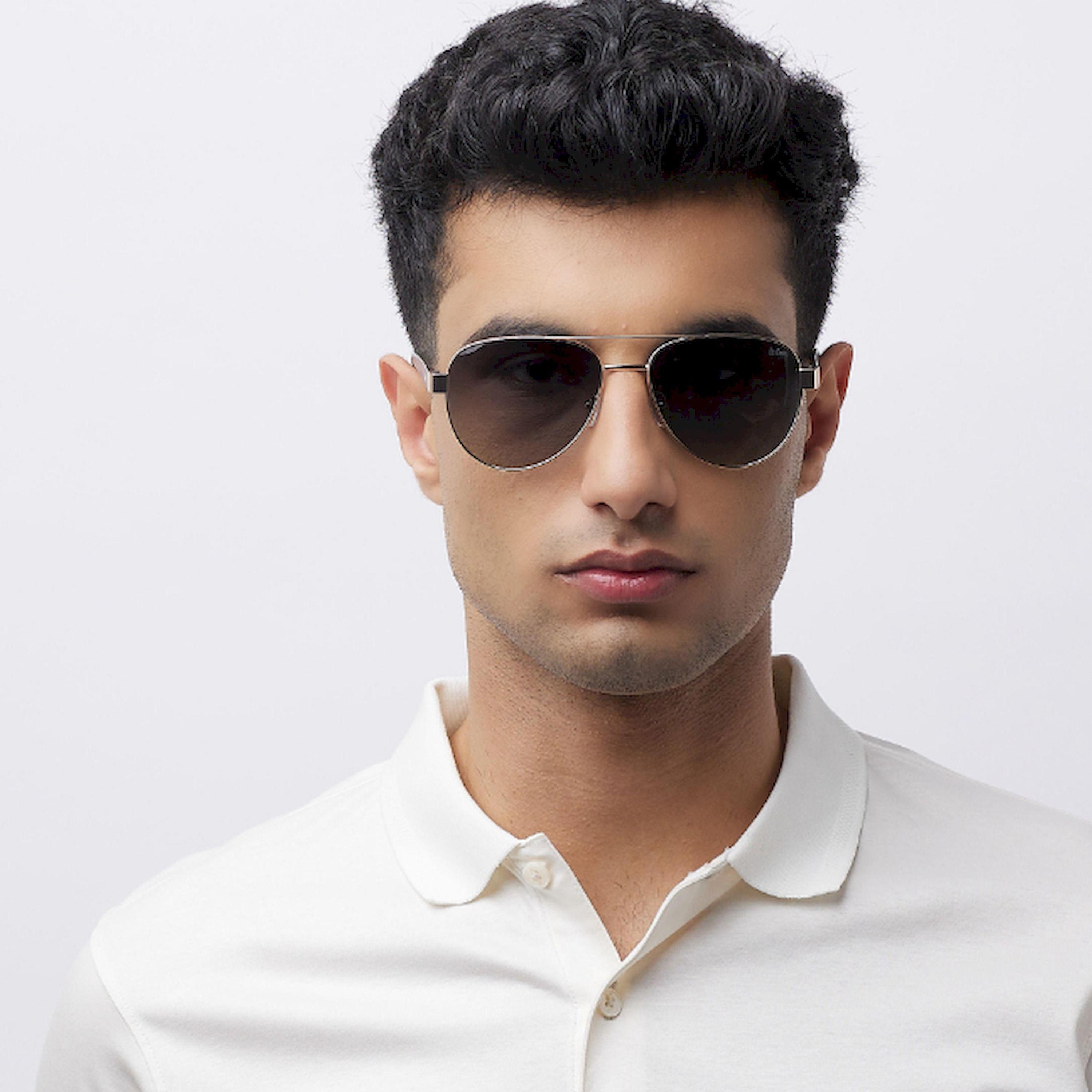 نظارة شمسية مستقطبة إطار ذهبي متدرج G15 عدسة عاكسة 60 مم-men-sunglasses-image-8