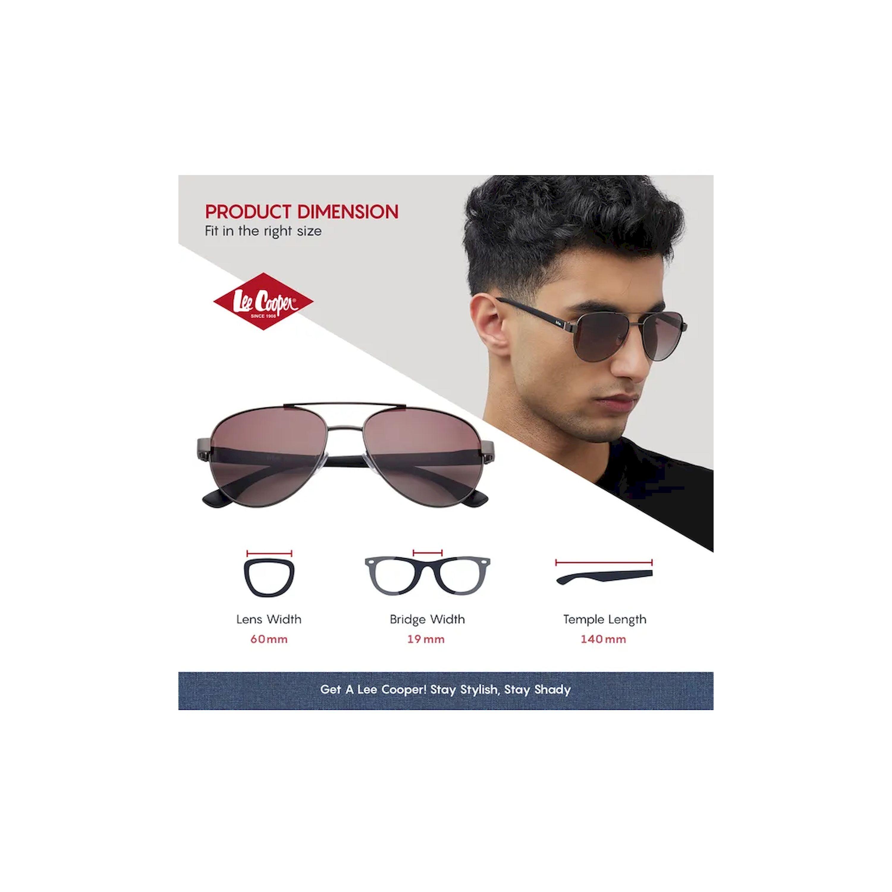 Lee Cooper Polarized 60MM Gradient Brown Round Sunglasses - LC1201C03-men-sunglasses-image-2