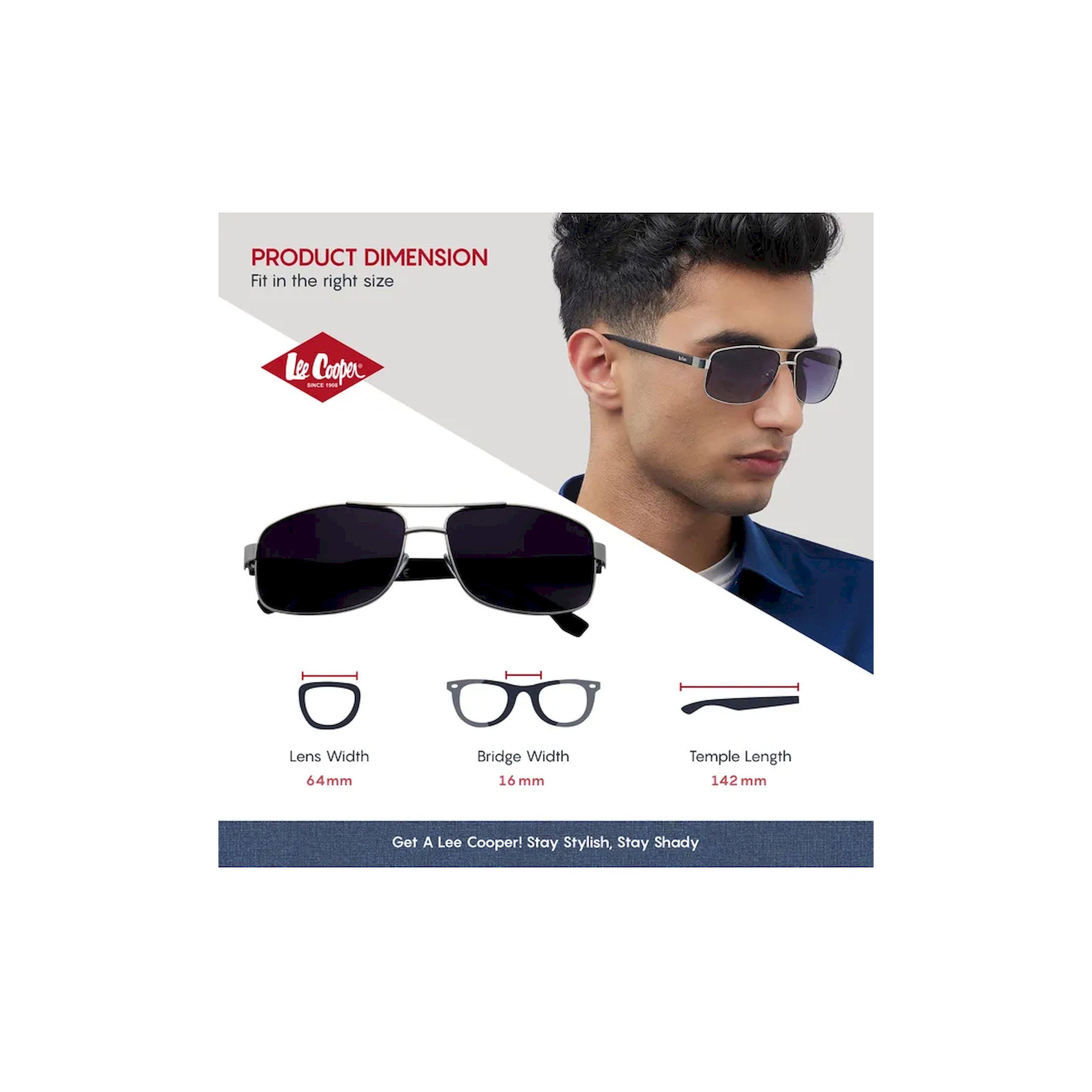 Lee Cooper Polarized 64MM Gradient Grey Rectangle Sunglasses - LC1203C02-men-sunglasses-image-2