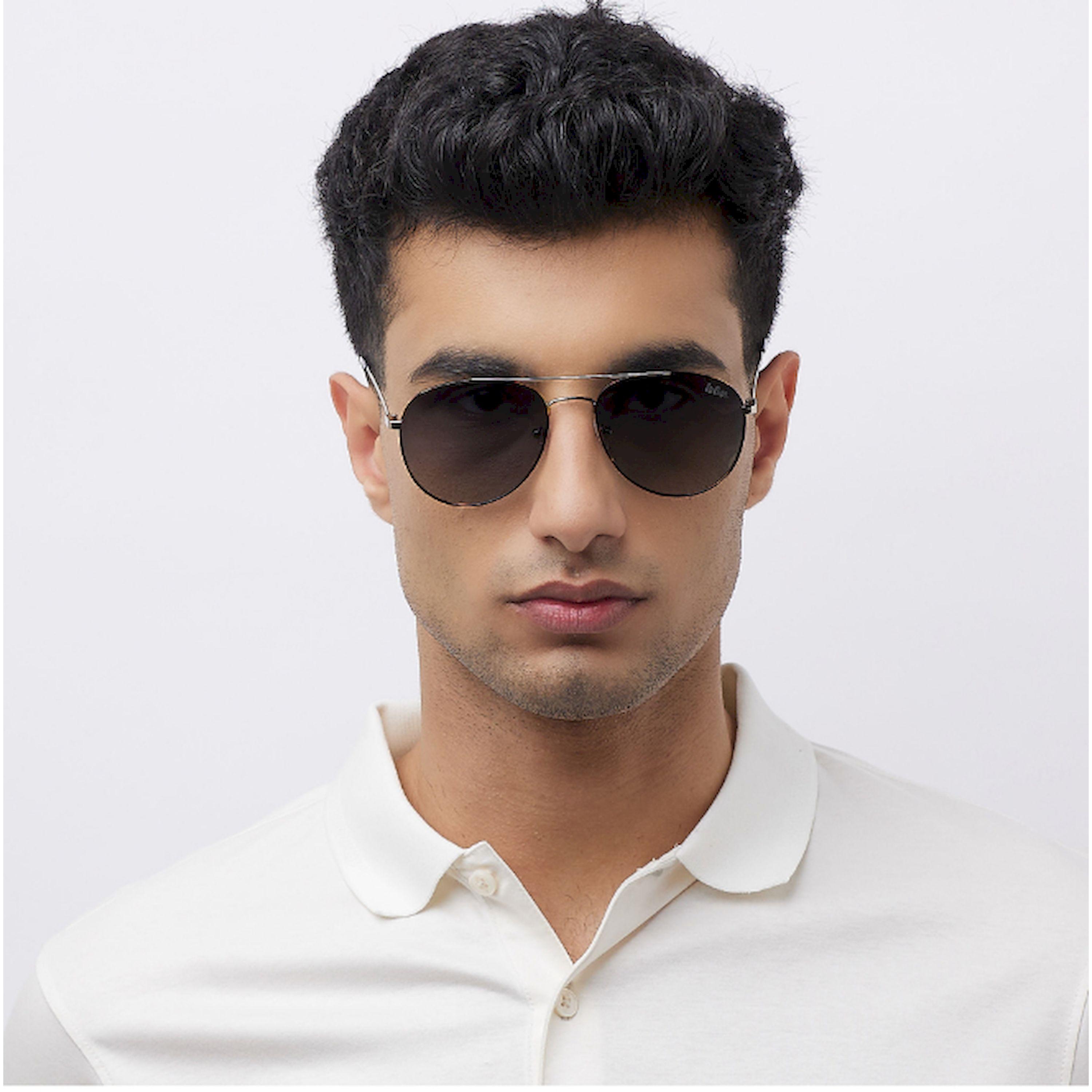 نظارة شمسية المستقطبة الإطار الفضي التدرج G15 عدسة عاكسة 56 مم مستديرة-men-sunglasses-image-7