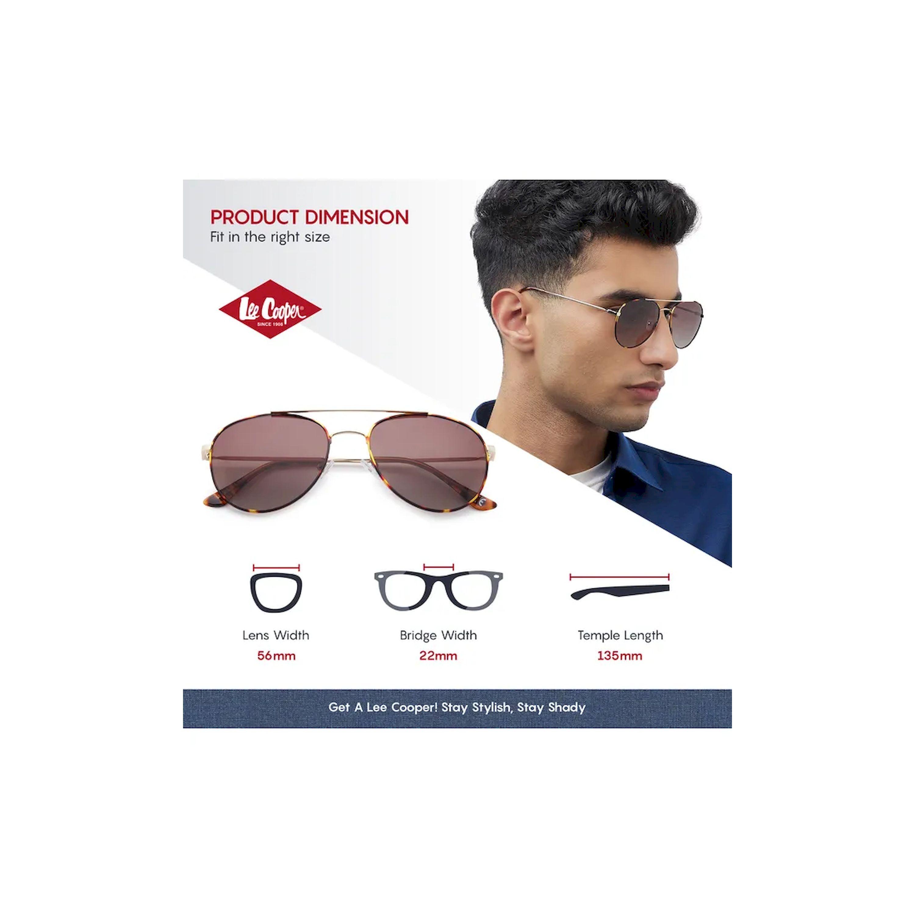 Lee Cooper Polarized 56MM Gradient Brown Round Sunglasses - LC1205C02-men-sunglasses-image-2