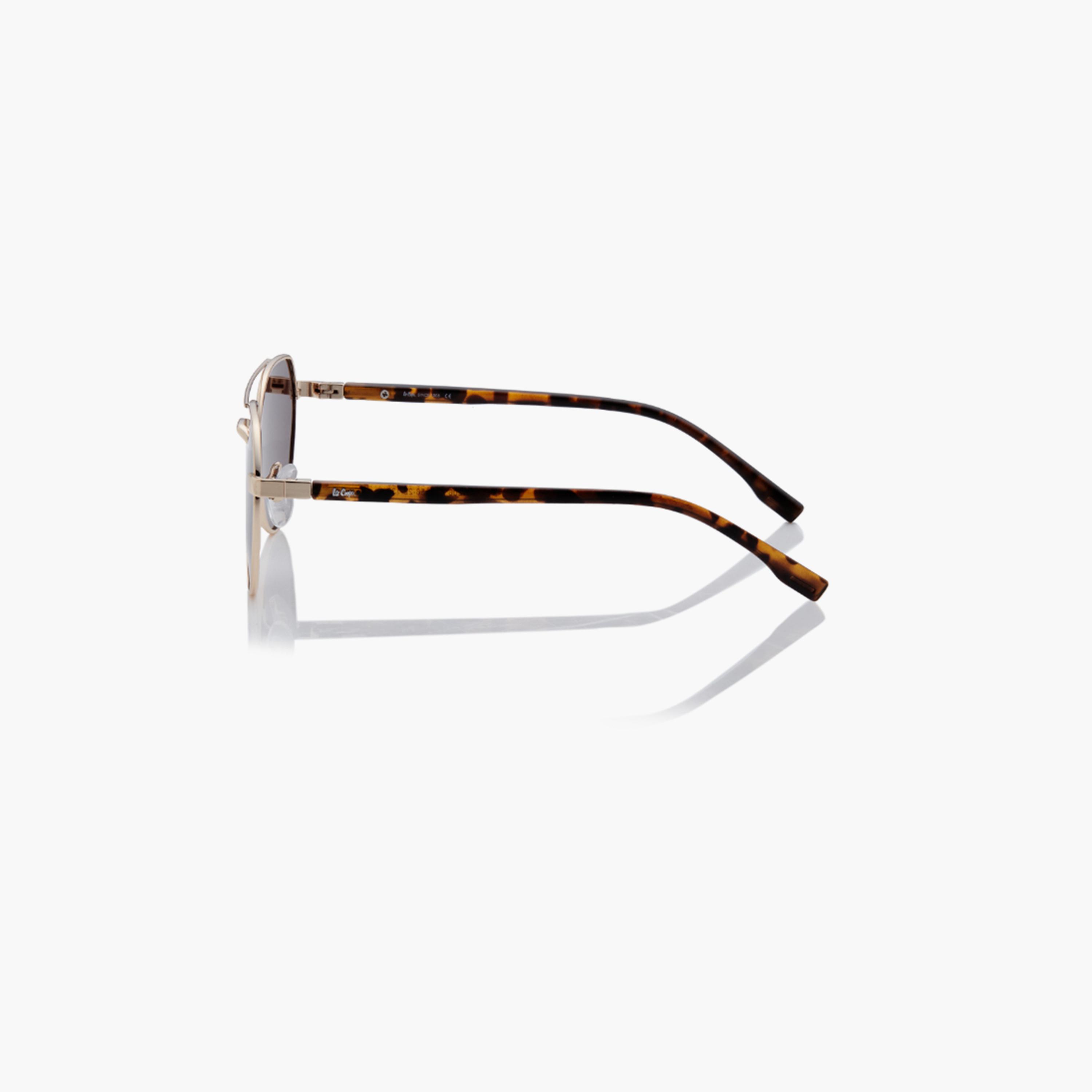 نظارة شمسية مستقطبة إطار ذهبي عدسة عاكسة بنية متدرجة 56 مم-men-sunglasses-image-4