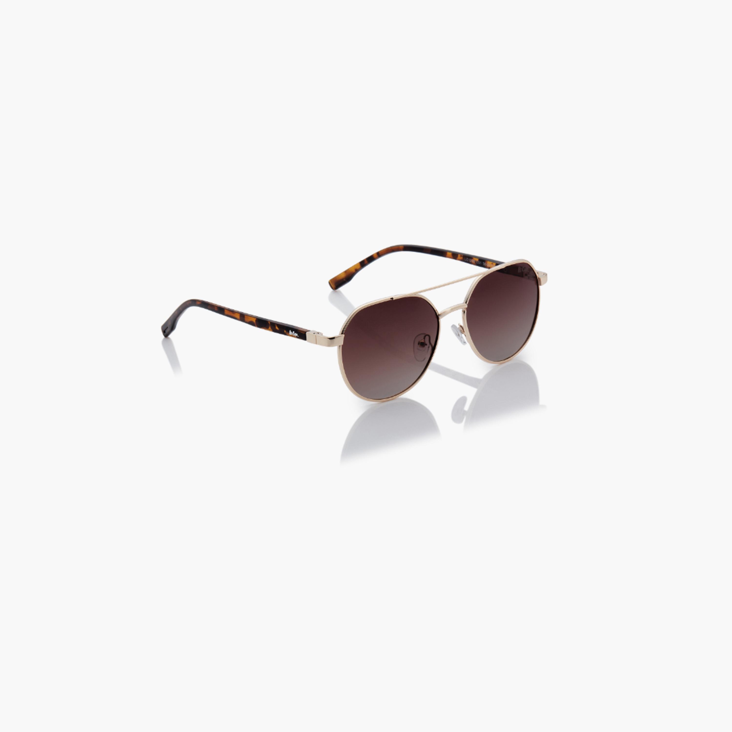 نظارة شمسية مستقطبة إطار ذهبي عدسة عاكسة بنية متدرجة 56 مم-men-sunglasses-image-5