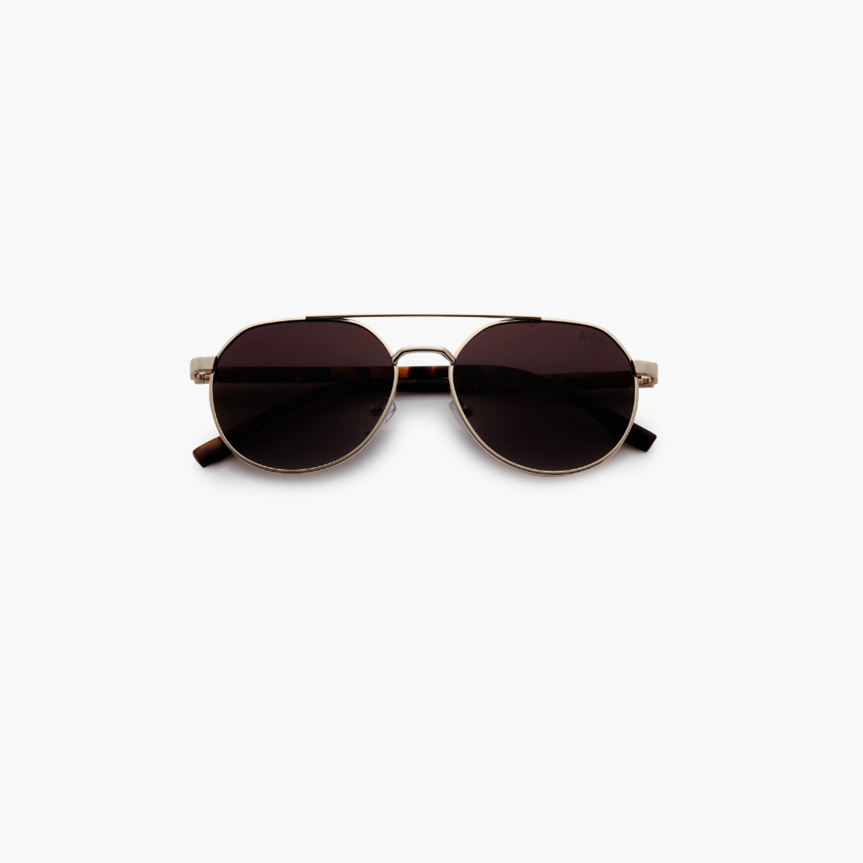نظارة شمسية مستقطبة إطار ذهبي عدسة عاكسة بنية متدرجة 56 مم-men-sunglasses-image-6