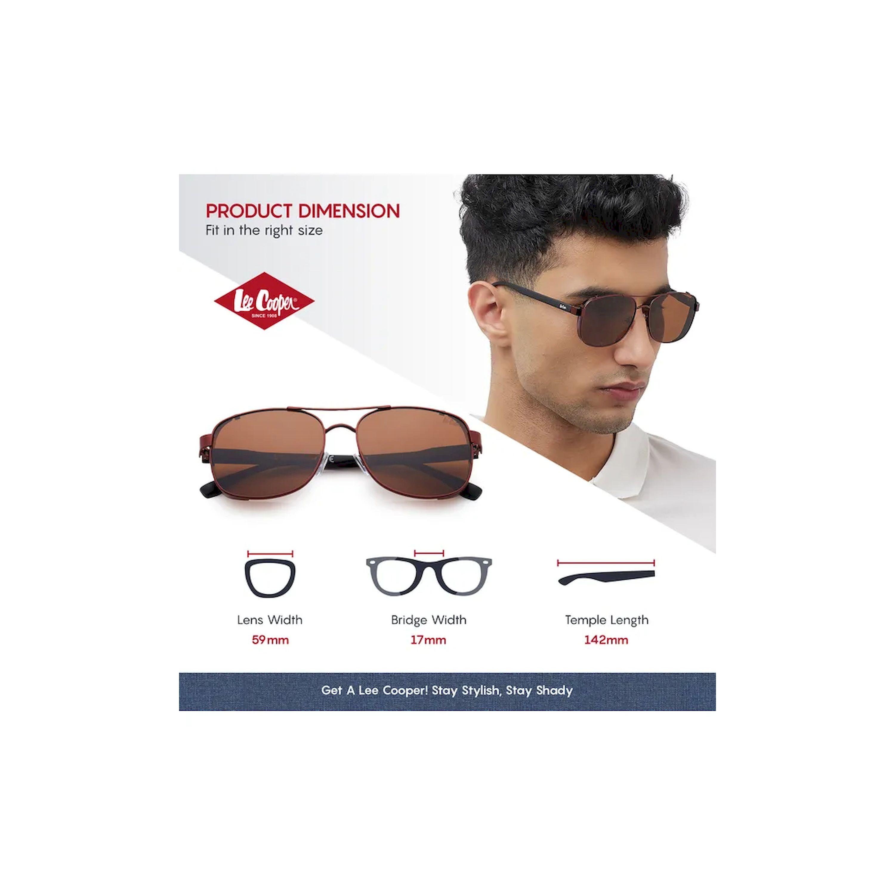 Lee Cooper Polarized 59MM Brown Square Sunglasses - LC1209C02-men-sunglasses-image-2