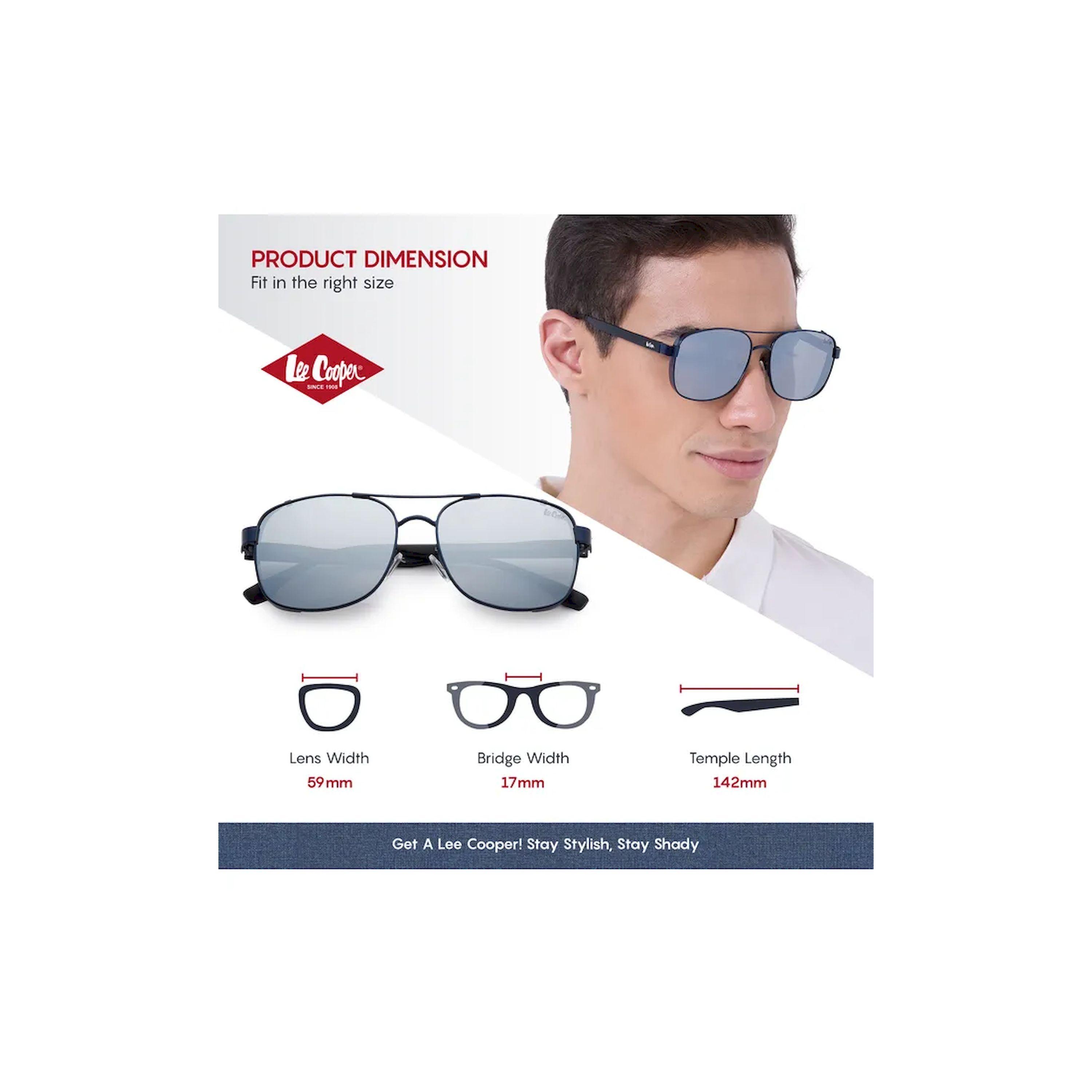 Lee Cooper Polarized 59MM Silver Mirror Square Sunglasses - LC1209C03-men-sunglasses-image-2