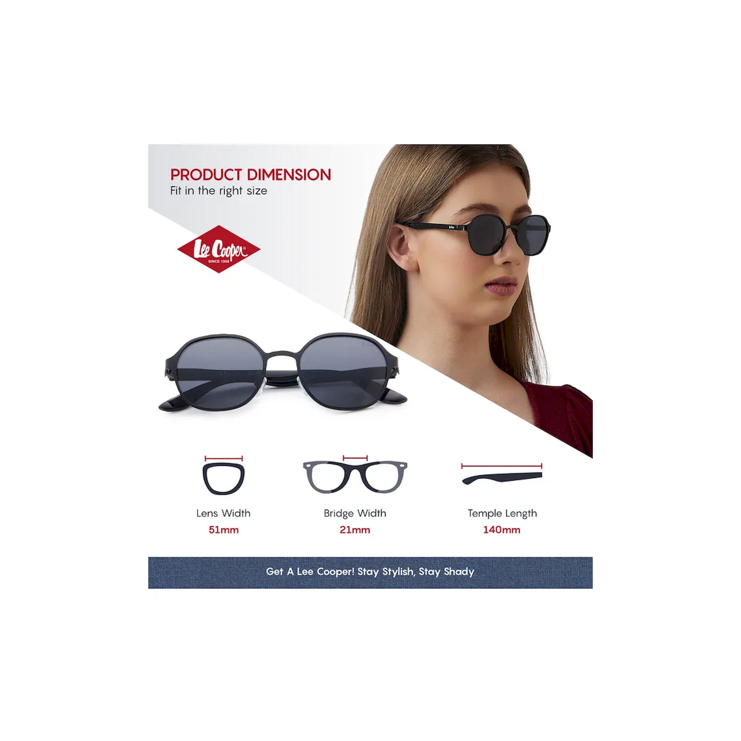 Lee Cooper Polarized 51MM Grey Round Sunglasses - LC1211C01-men-sunglasses-image-2