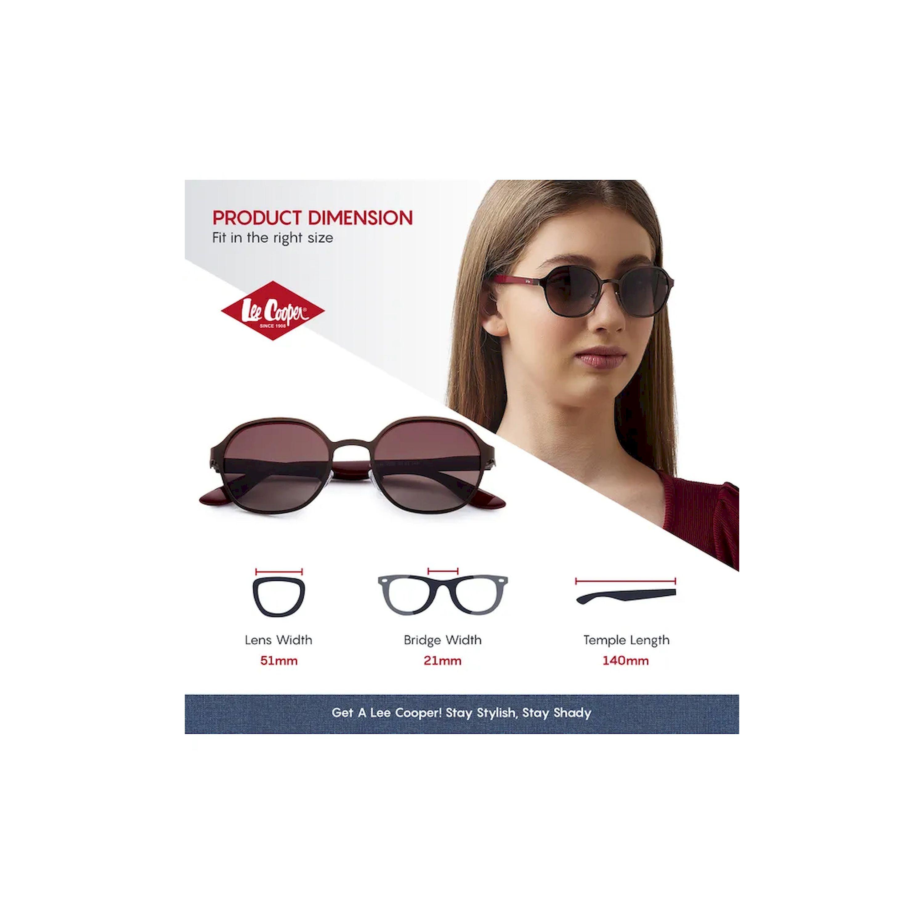 Lee Cooper Polarized 51MM Gradient Brown Round Sunglasses - LC1211C02-men-sunglasses-image-2
