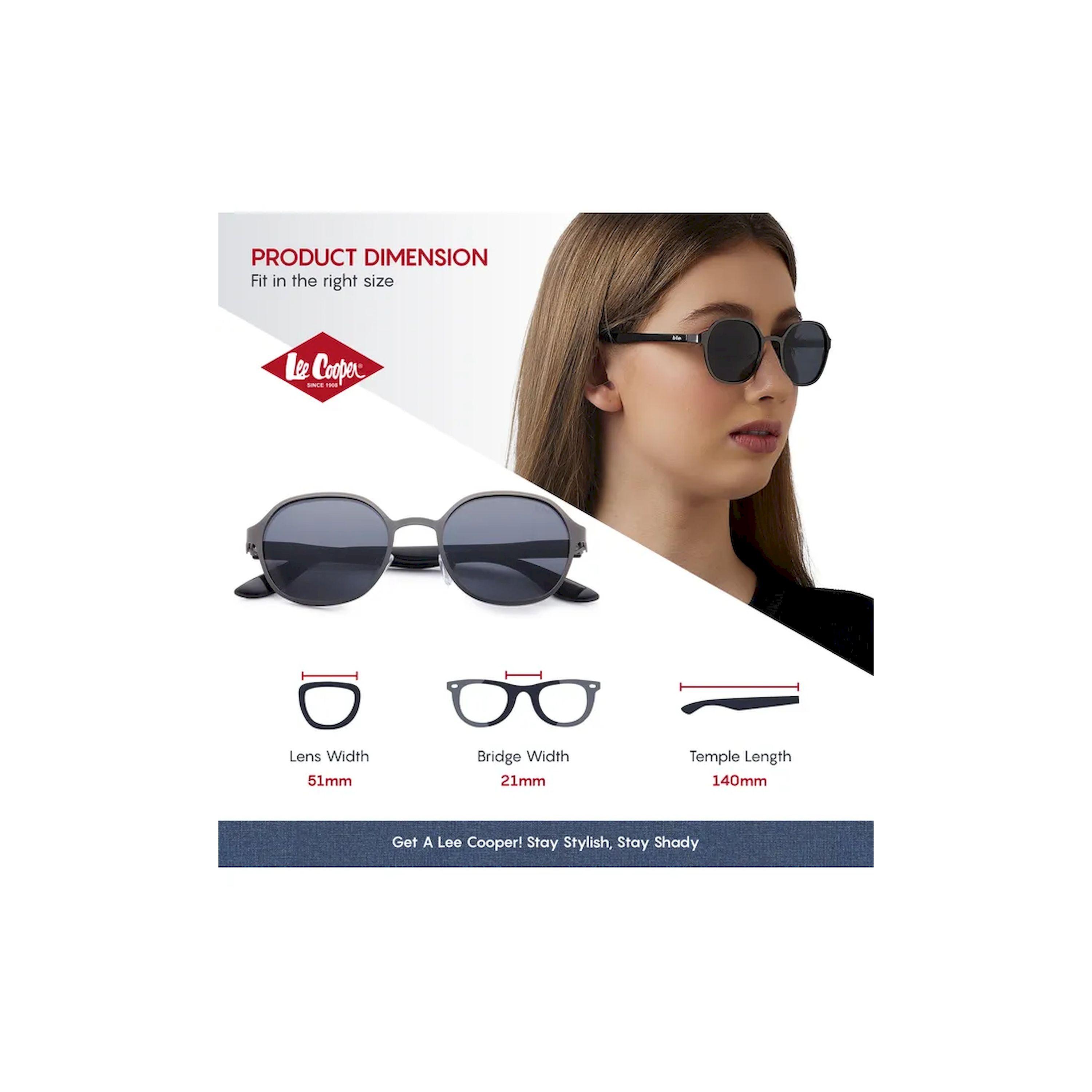 Lee Cooper Polarized 51MM Grey Round Sunglasses - LC1211C04-men-sunglasses-image-2
