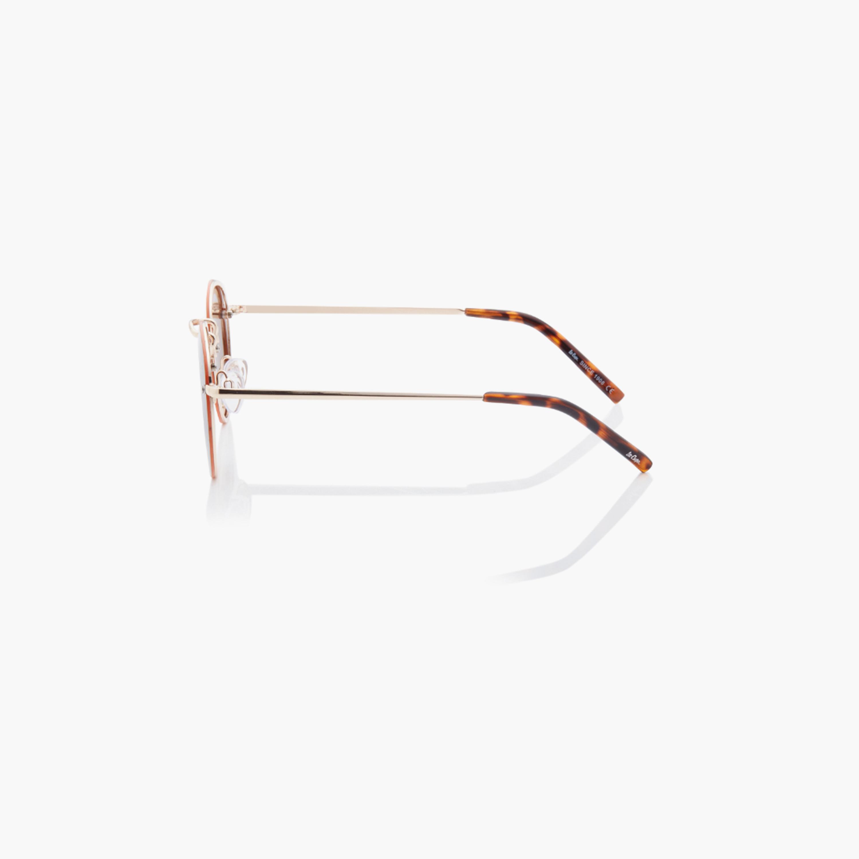 نظارة شمسية مستقطبة إطار ذهبي عدسة عاكسة بنية 53 مم-men-sunglasses-image-4