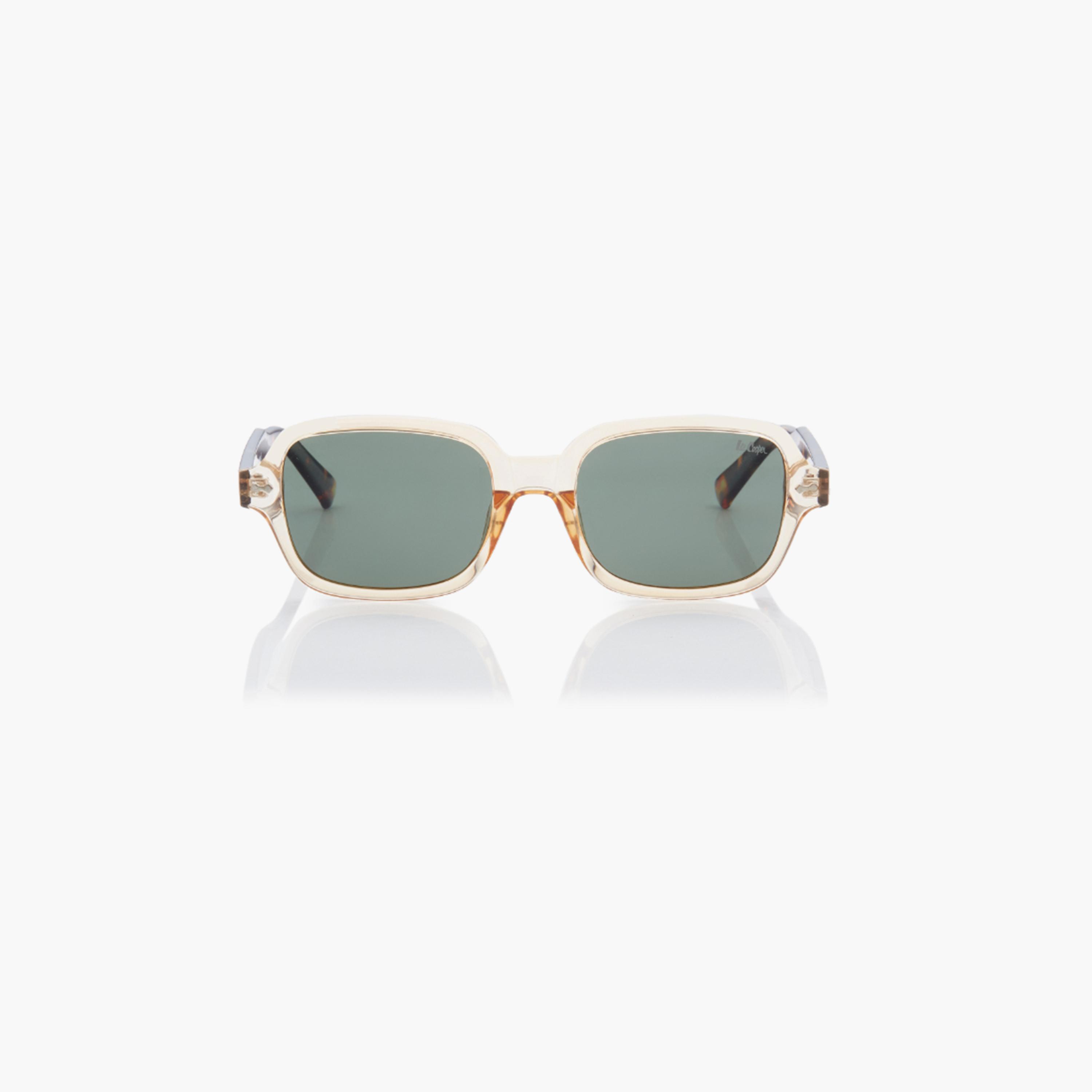 نظارة شمسية المستقطبة G15 الإطار الشمبانيا واضحة + عدسة عاكسة السلحفاة البني 53مم مربعة-women-sunglasses-image-3