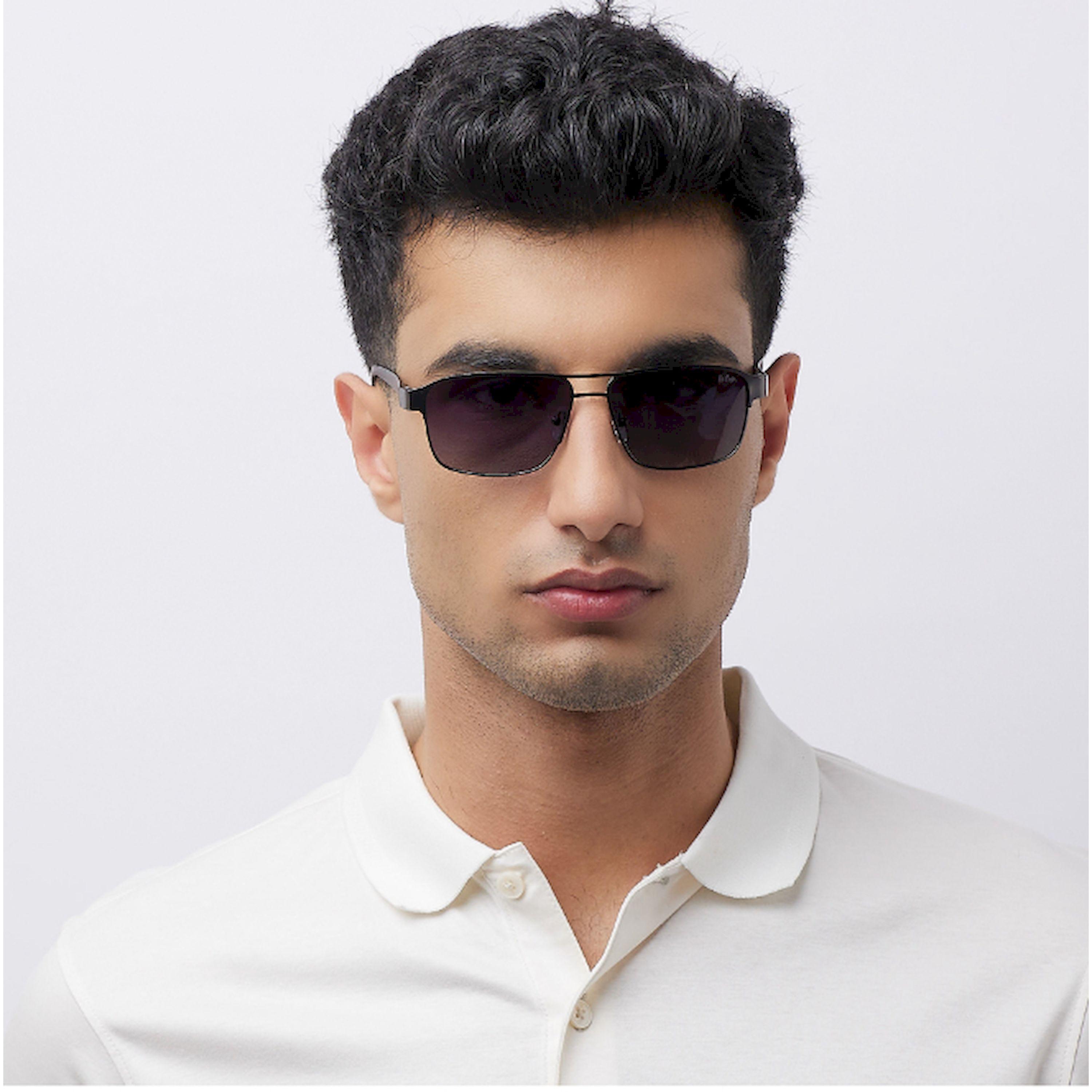 نظارة شمسية المستقطبة G15 الإطار ماتي بندقية عاكسة عدسة 55 مم مربعة-men-sunglasses-image-2