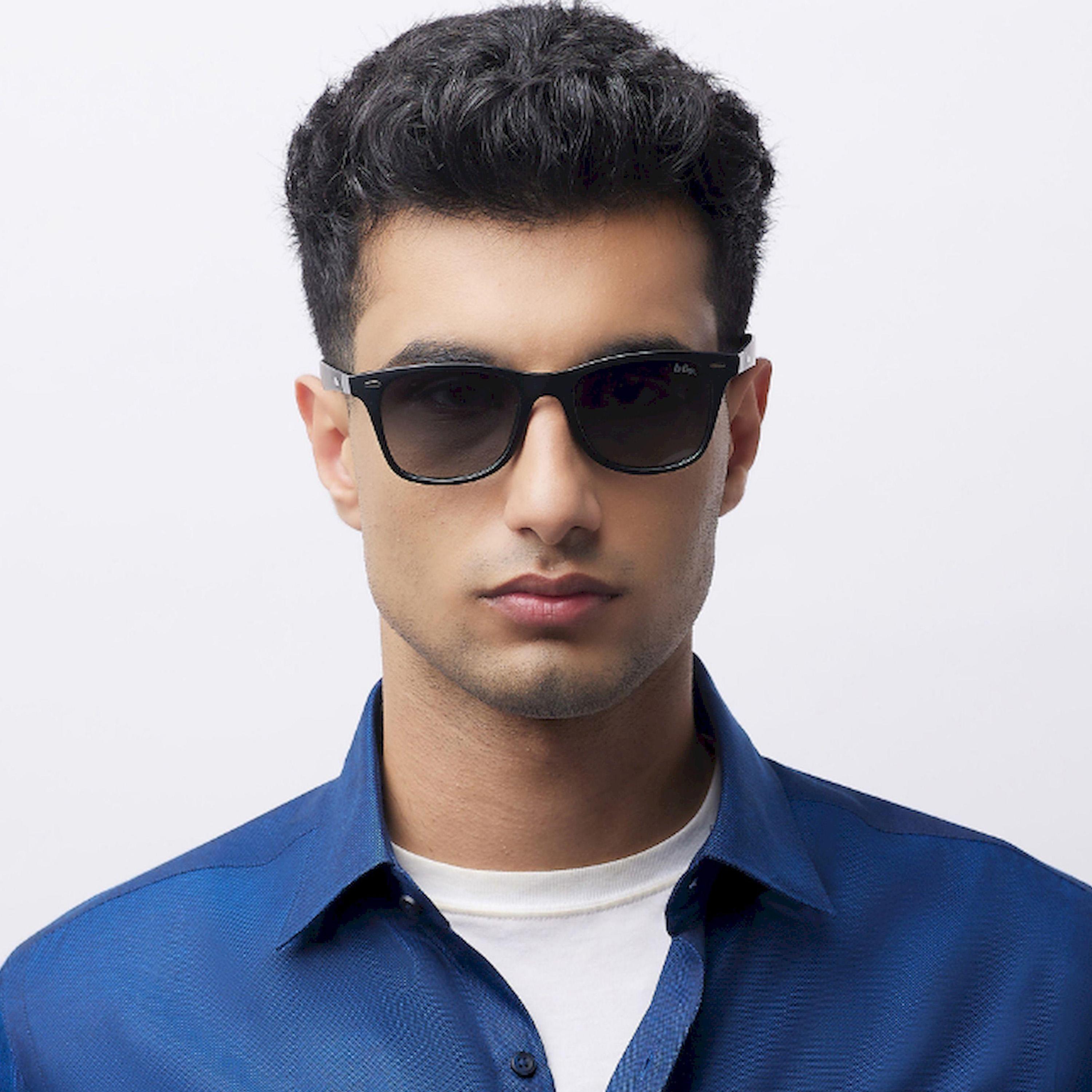 نظارة شمسية مستقطبة متدرجة G15 إطار أسود عدسة عاكسة 53 مم مربعة-men-sunglasses-image-8