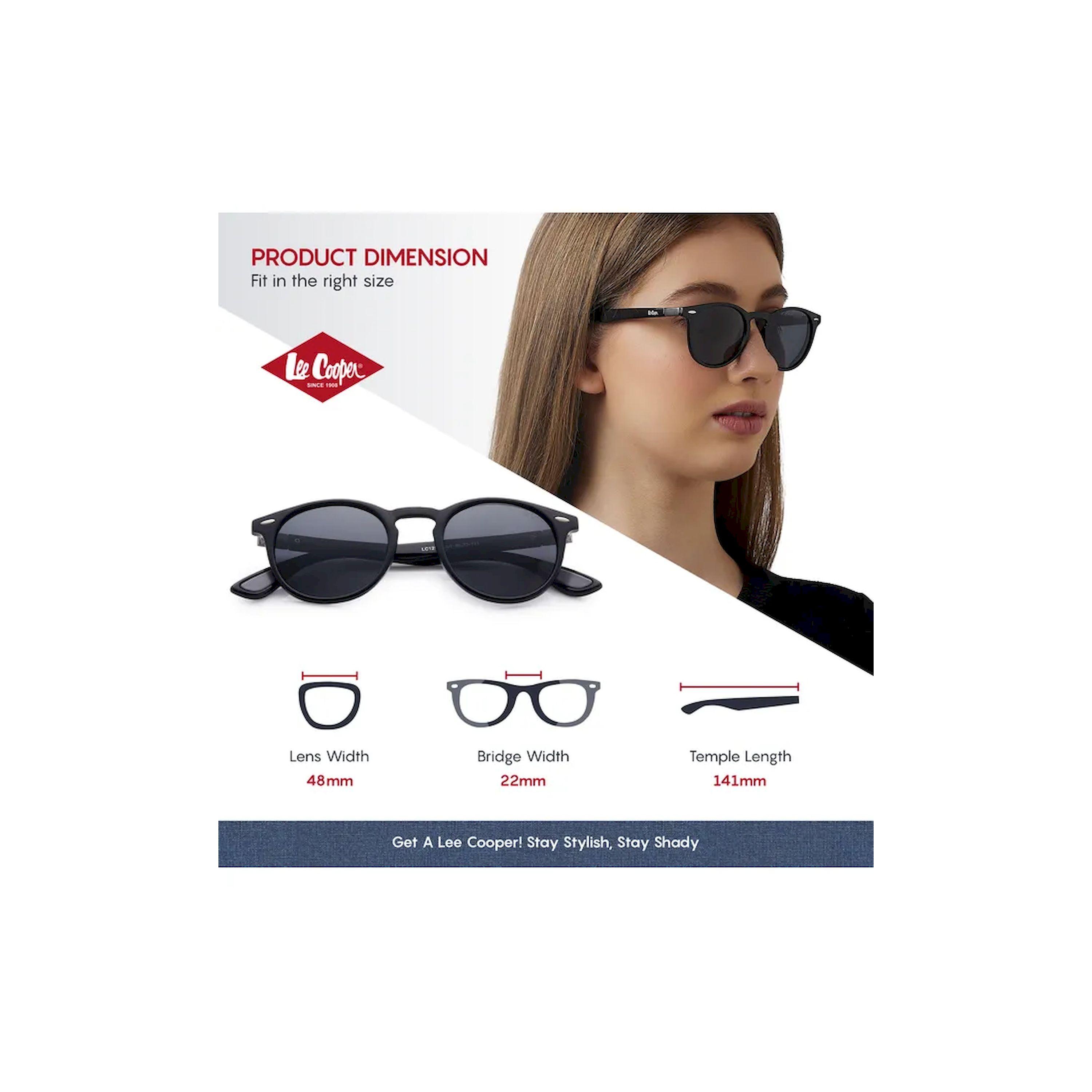 Lee Cooper Polarized 48MM Black Round Sunglasses - LC1216C01-women-sunglasses-image-2