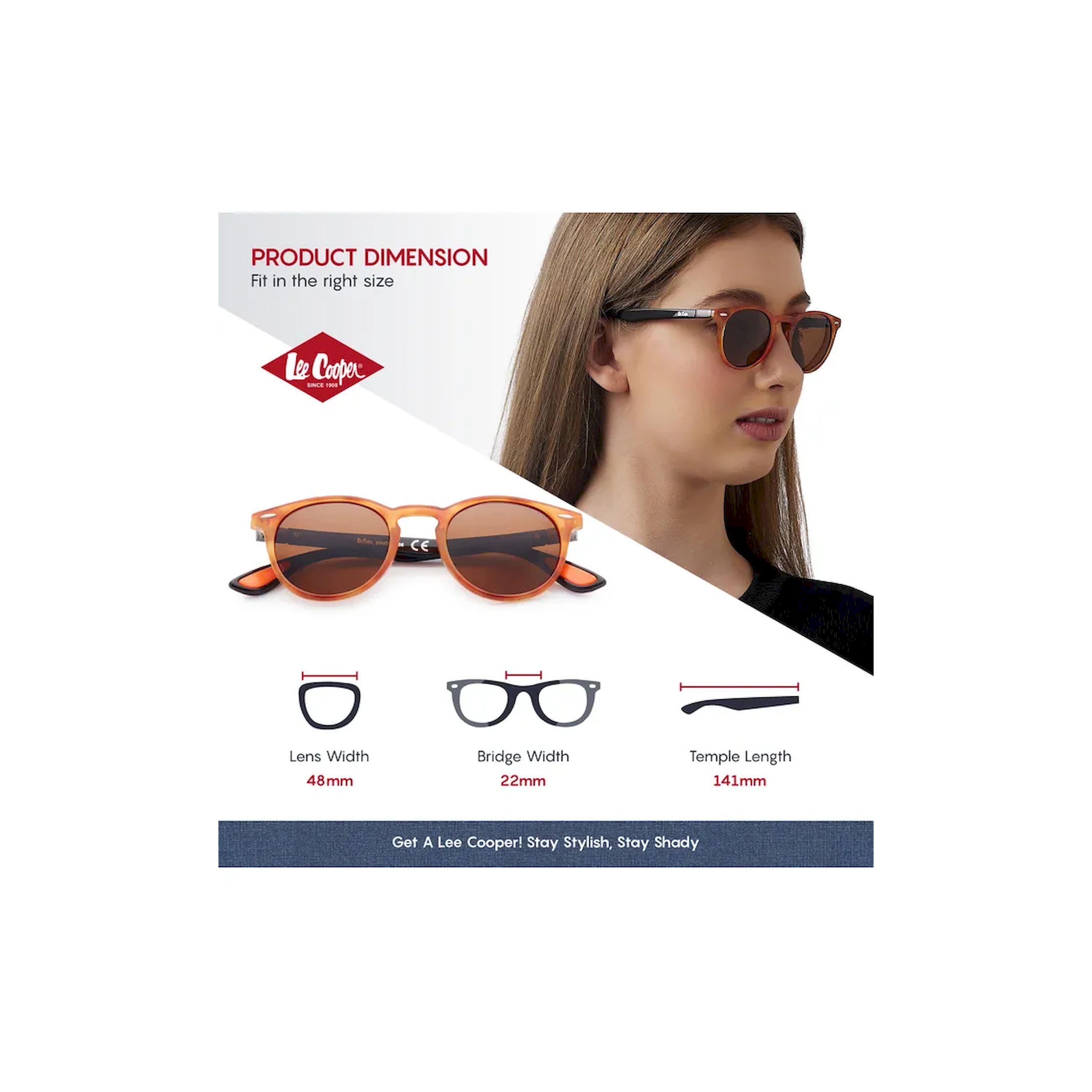 Lee Cooper Polarized 48MM Brown Tortoise Round Sunglasses - LC1216C02-women-sunglasses-image-2