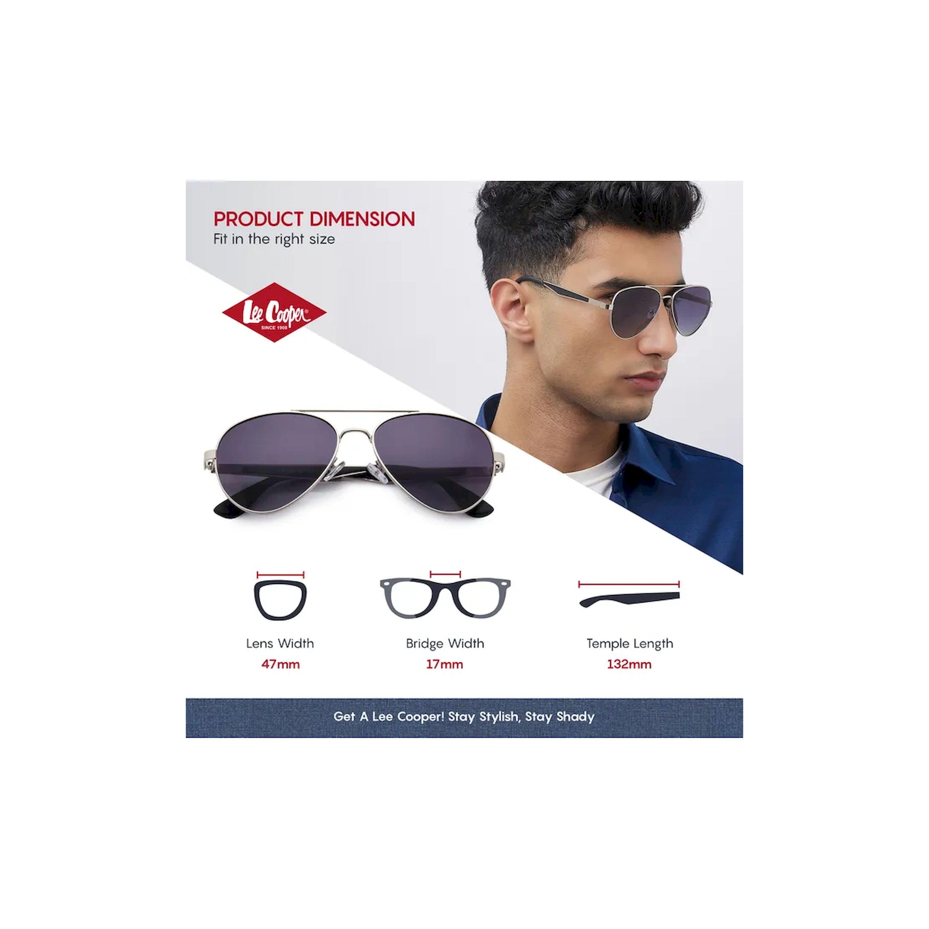 Lee Cooper Polarized 47MM Silver Aviator Sunglasses - LC1220C01-men-sunglasses-image-2
