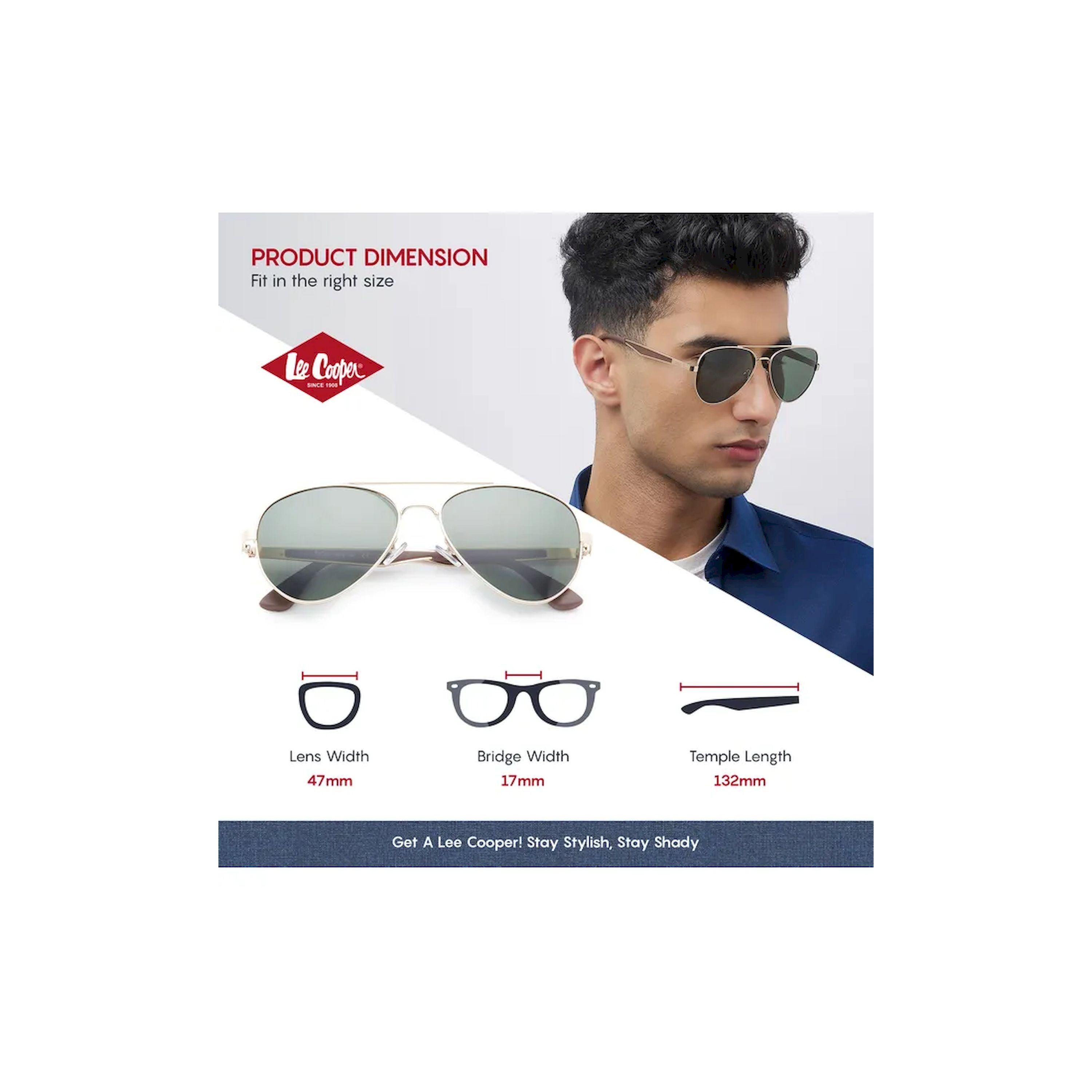 Lee Cooper Polarized 47MM Gold Aviator Sunglasses - LC1220C03-men-sunglasses-image-2
