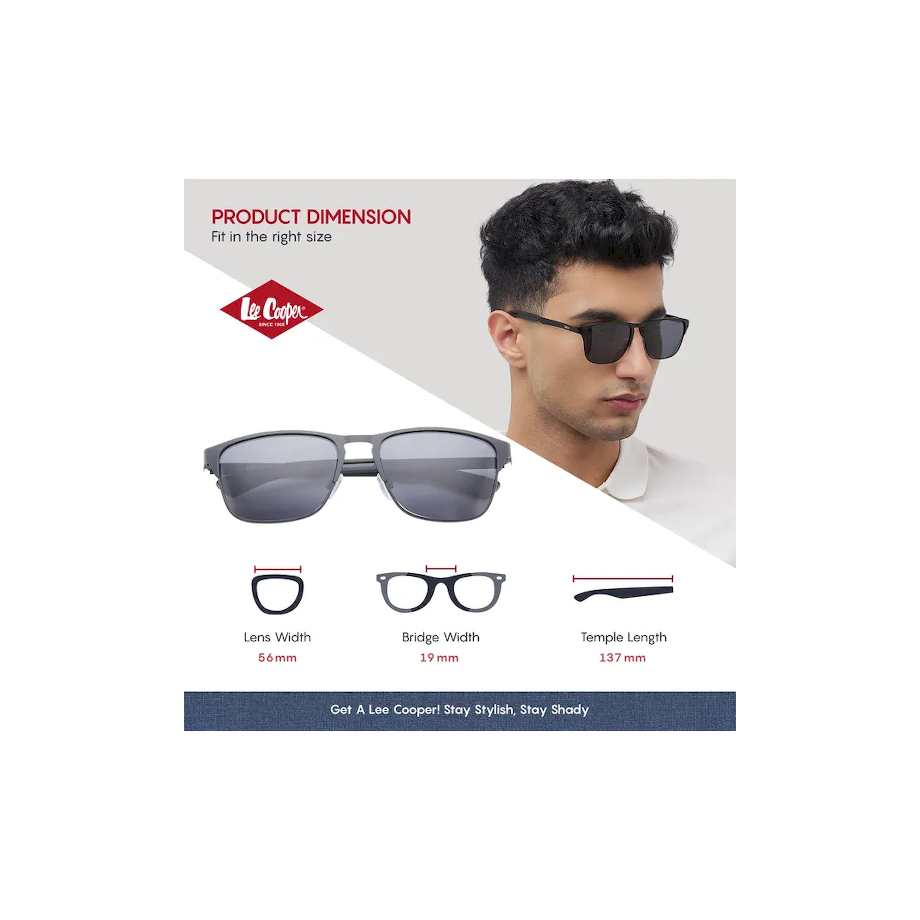 Lee Cooper Polarized 56MM Matte Black Square Sunglasses - LC1222C01-men-sunglasses-image-2