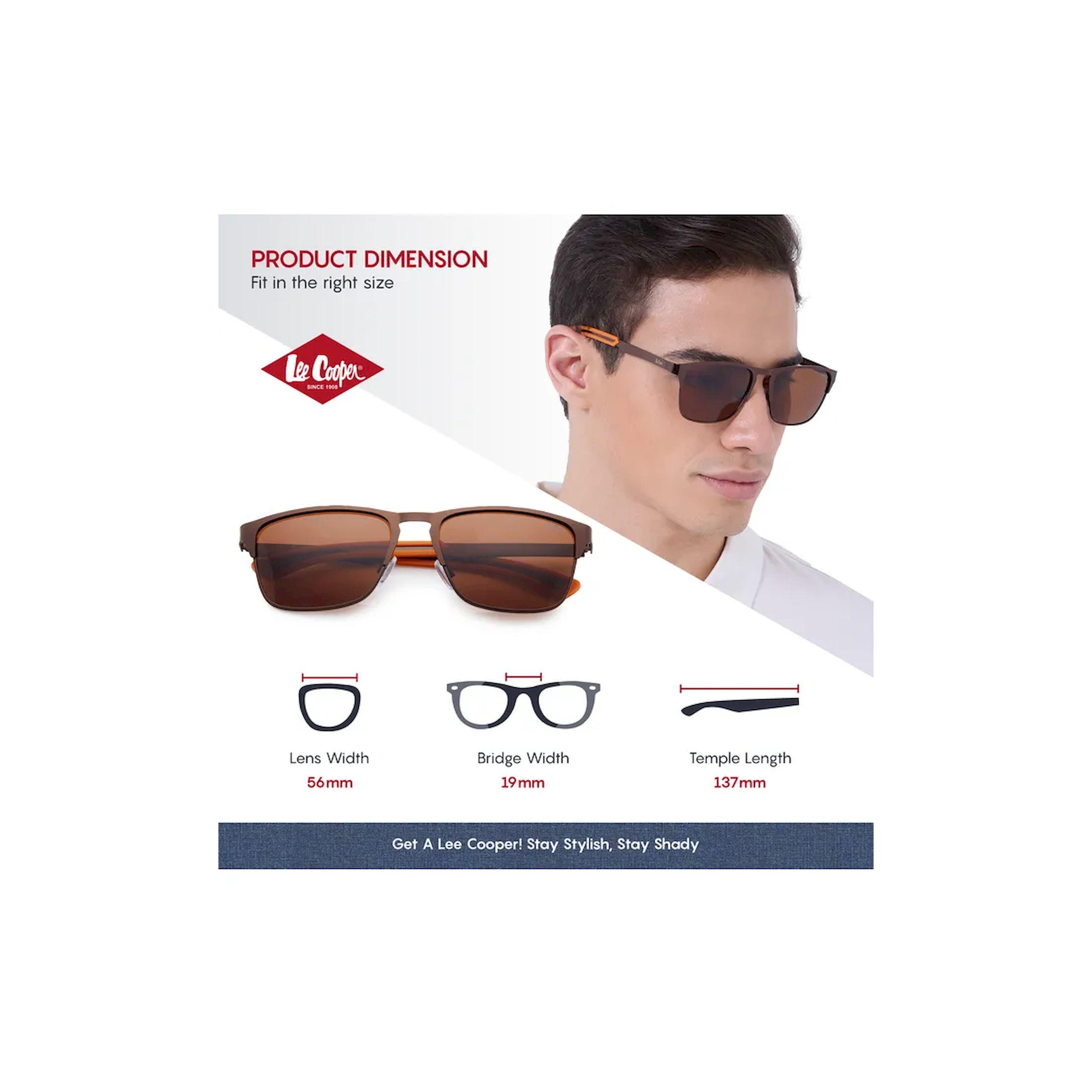 Lee Cooper Polarized 56MM Brown Square Sunglasses - LC1222C02-men-sunglasses-image-2
